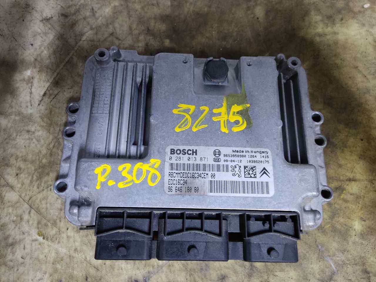 PEUGEOT 308 T7 (2007-2015) Unitate de control motor 0281013871 27320912