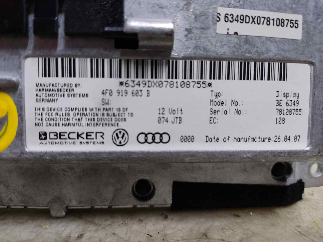 AUDI A6 C6/4F (2004-2011) Другие внутренние детали ESTANTERÍA74 24895271