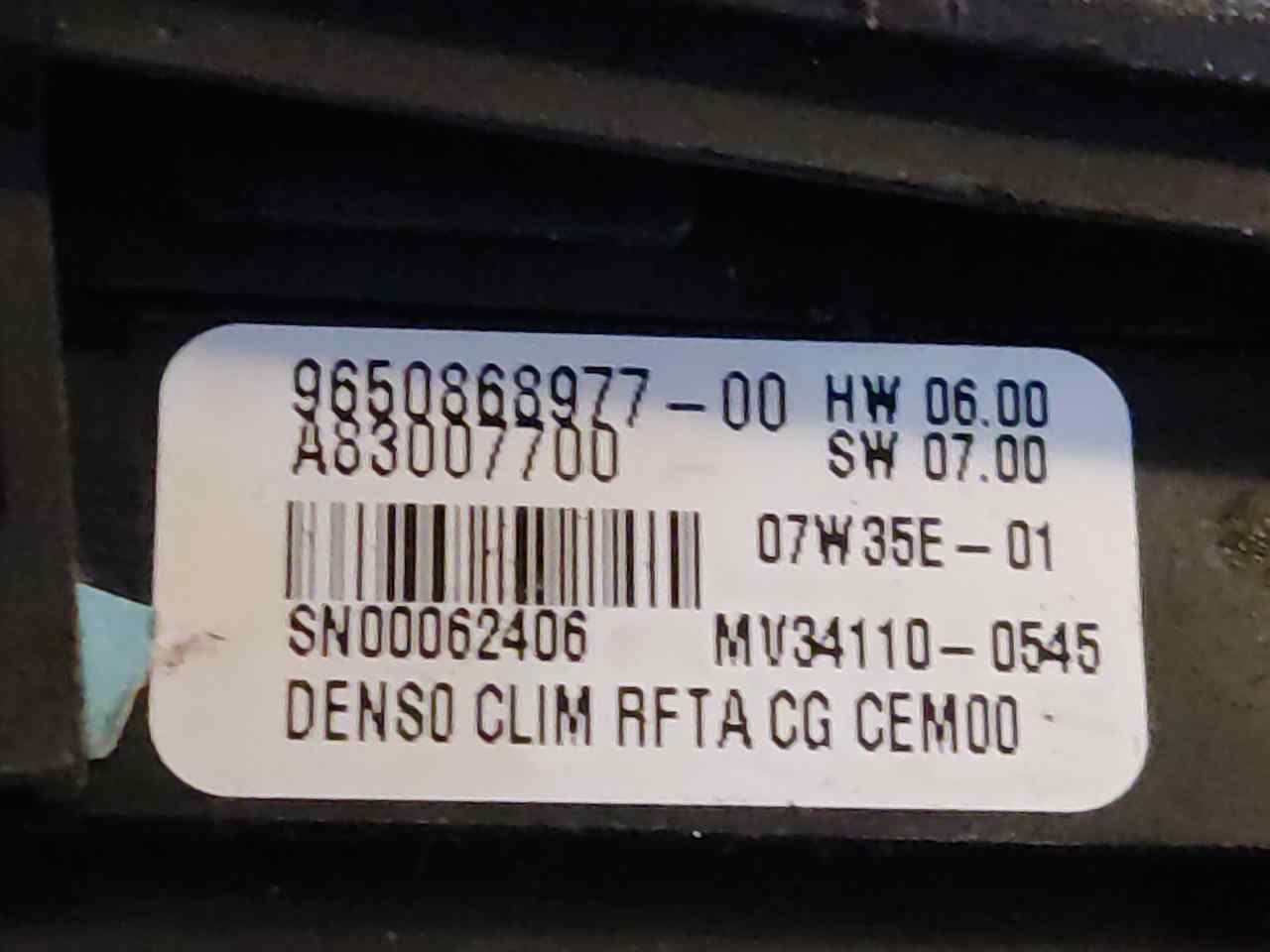 CITROËN C4 Picasso 1 generation (2006-2013) Ilmastonhallintayksikkö 9650868977 24902493