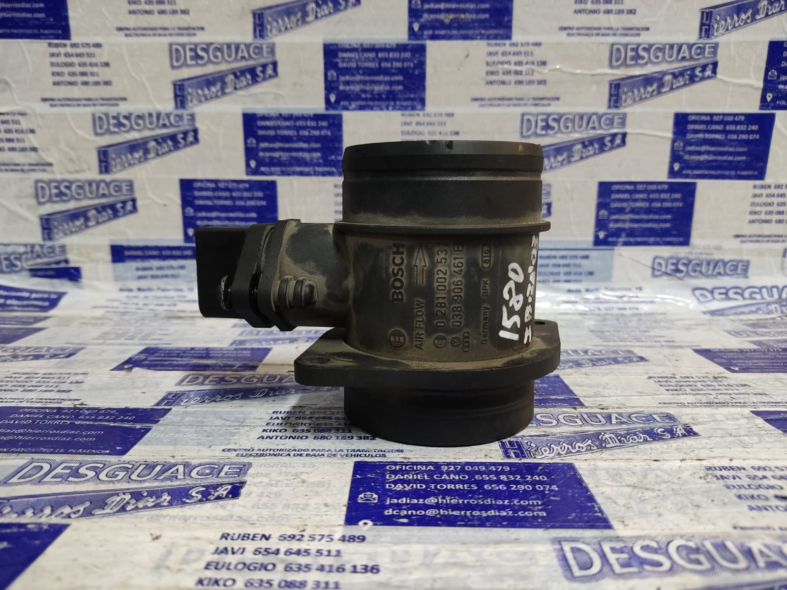 SEAT Ibiza 3 generation (2002-2008) Mass Air Flow Sensor MAF ESTANTERÍA82 24891369