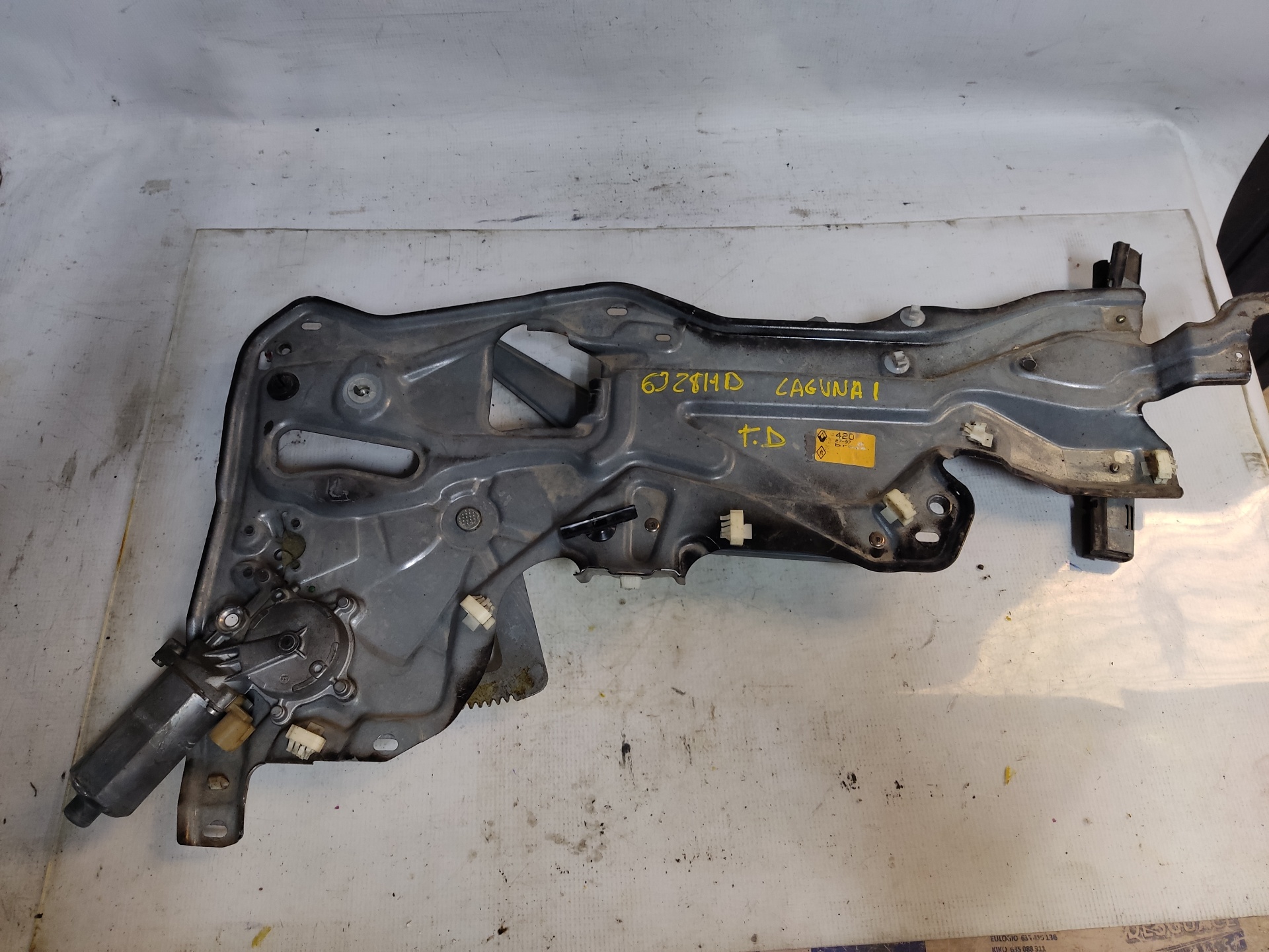 RENAULT Laguna 1 generation (1993-2001) Rear Right Door Window Regulator GANCHO36 24894527