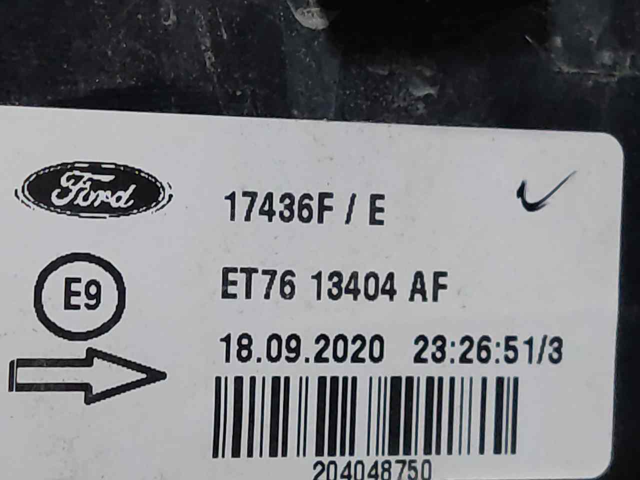 FORD Transit 4 generation (2013-2024) Oikea takavalo ET7613404AF,ESTANTERÃ�A140B 24937775