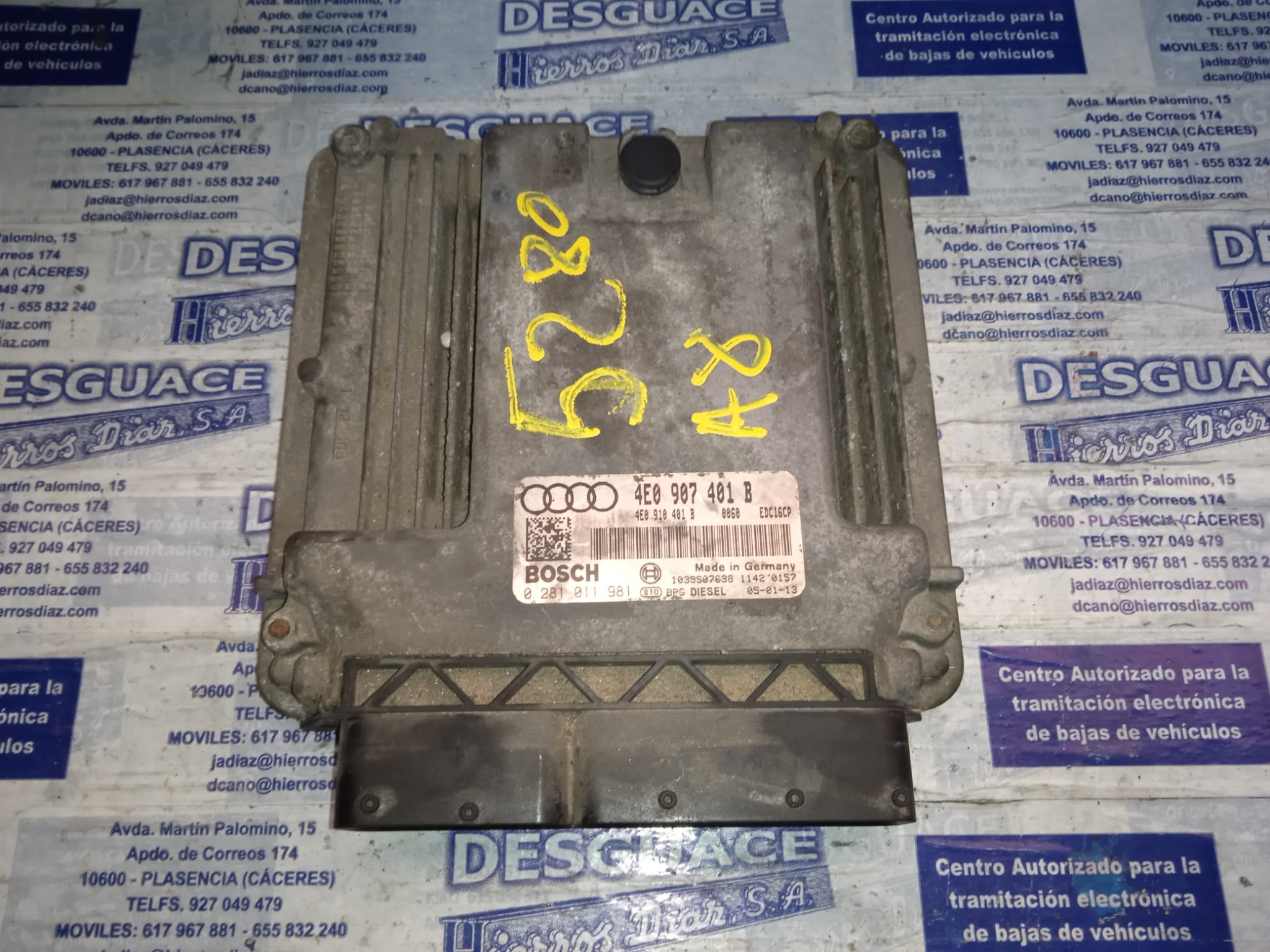 AUDI A8 D3/4E (2002-2010) Engine Control Unit ECU 0281011981 24889841