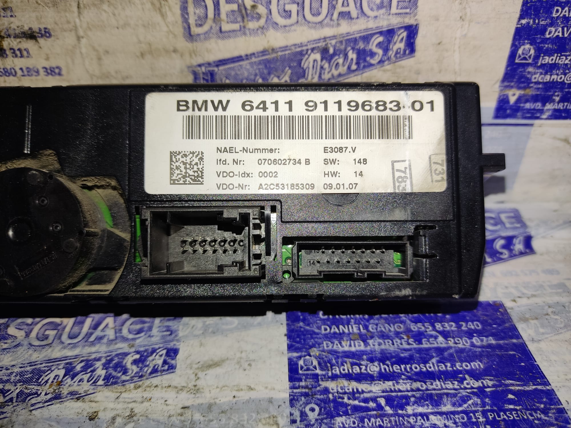 BMW 1 Series E81/E82/E87/E88 (2004-2013) Climate  Control Unit ESTANTERÍA85 24891706