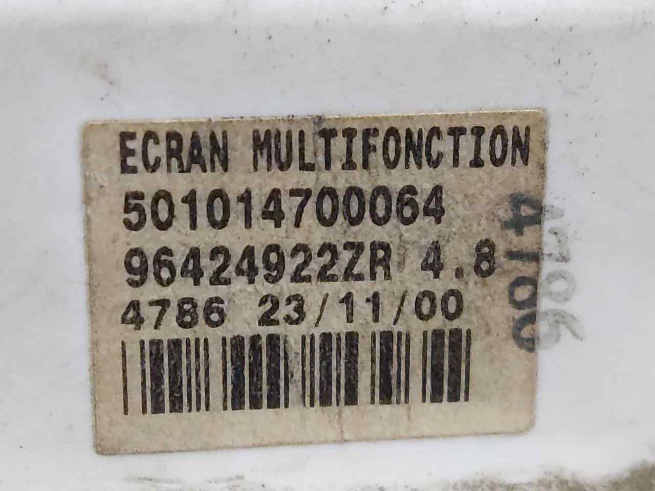 PEUGEOT 206 1 generation (1998-2009) Другие внутренние детали 96424922ZR 24902817