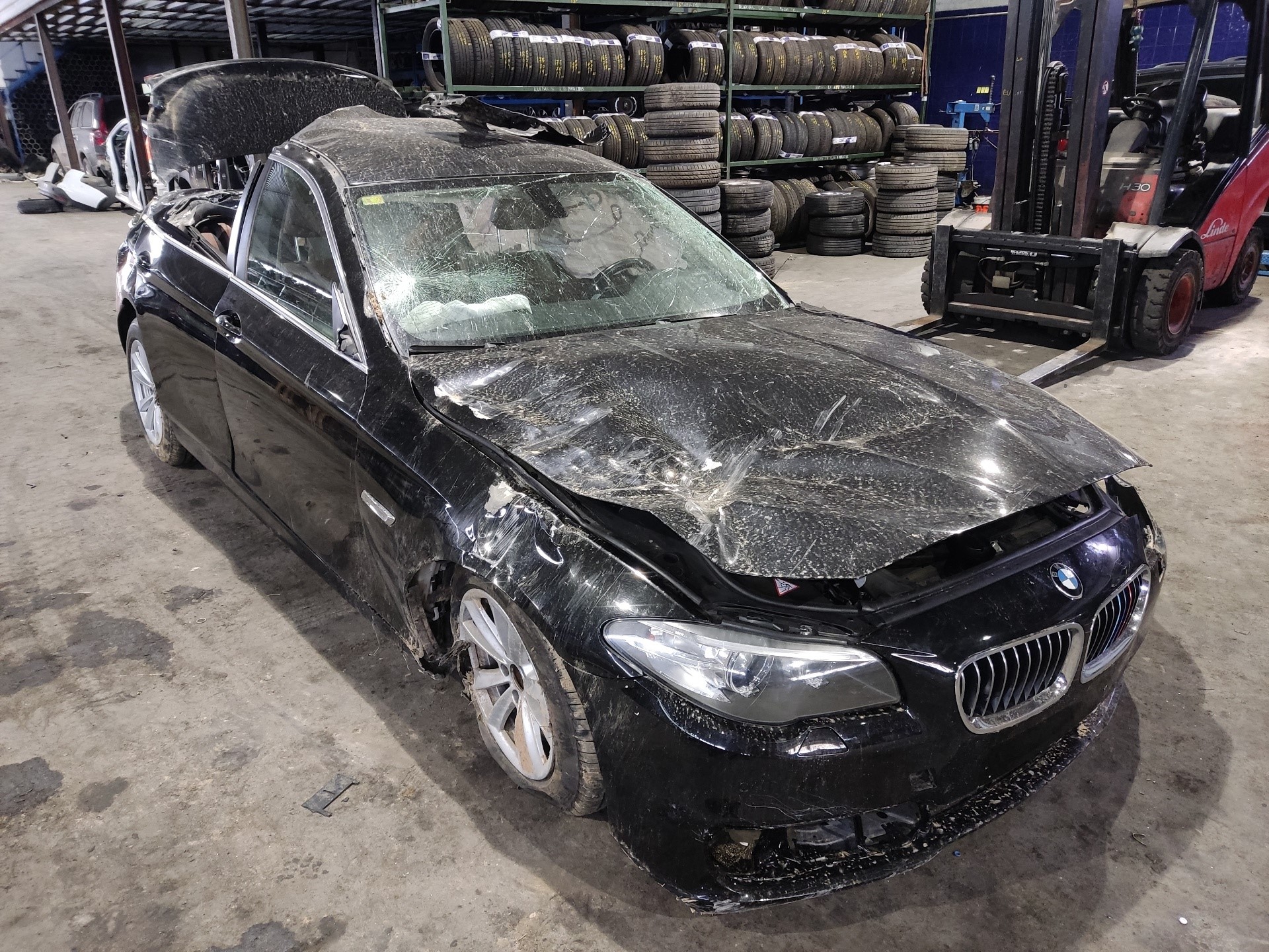 BMW 5 Series F10/F11 (2009-2017) Priekinių kairių durų stiklo pakelėjas 911798 24896676