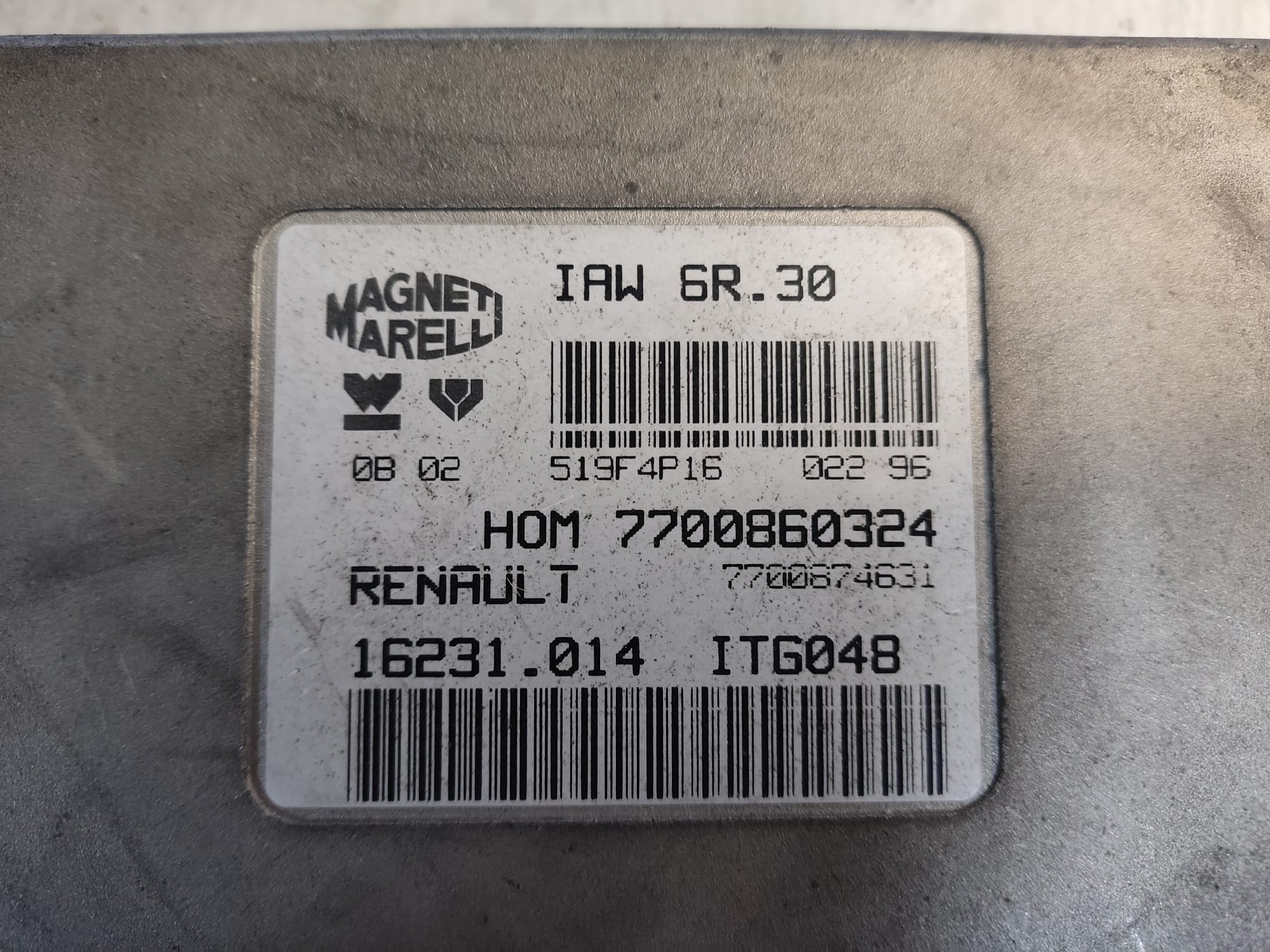 RENAULT Twingo 1 generation (1993-2007) Motorkontrolenhed ECU 7700860324 24890183