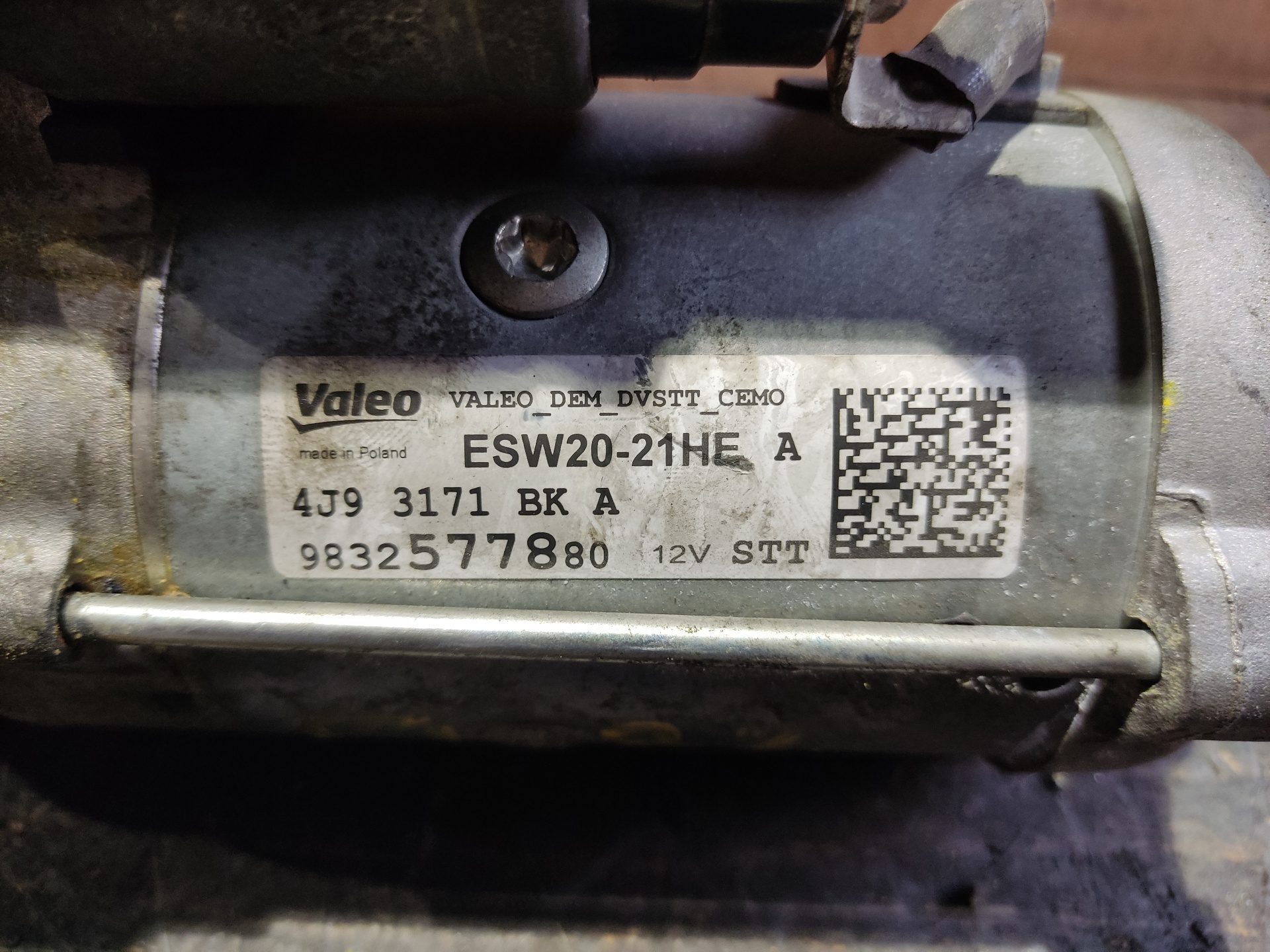 CITROËN C4 Cactus 1 generation (2014-2024) Starter Motor 9832577880 24895843