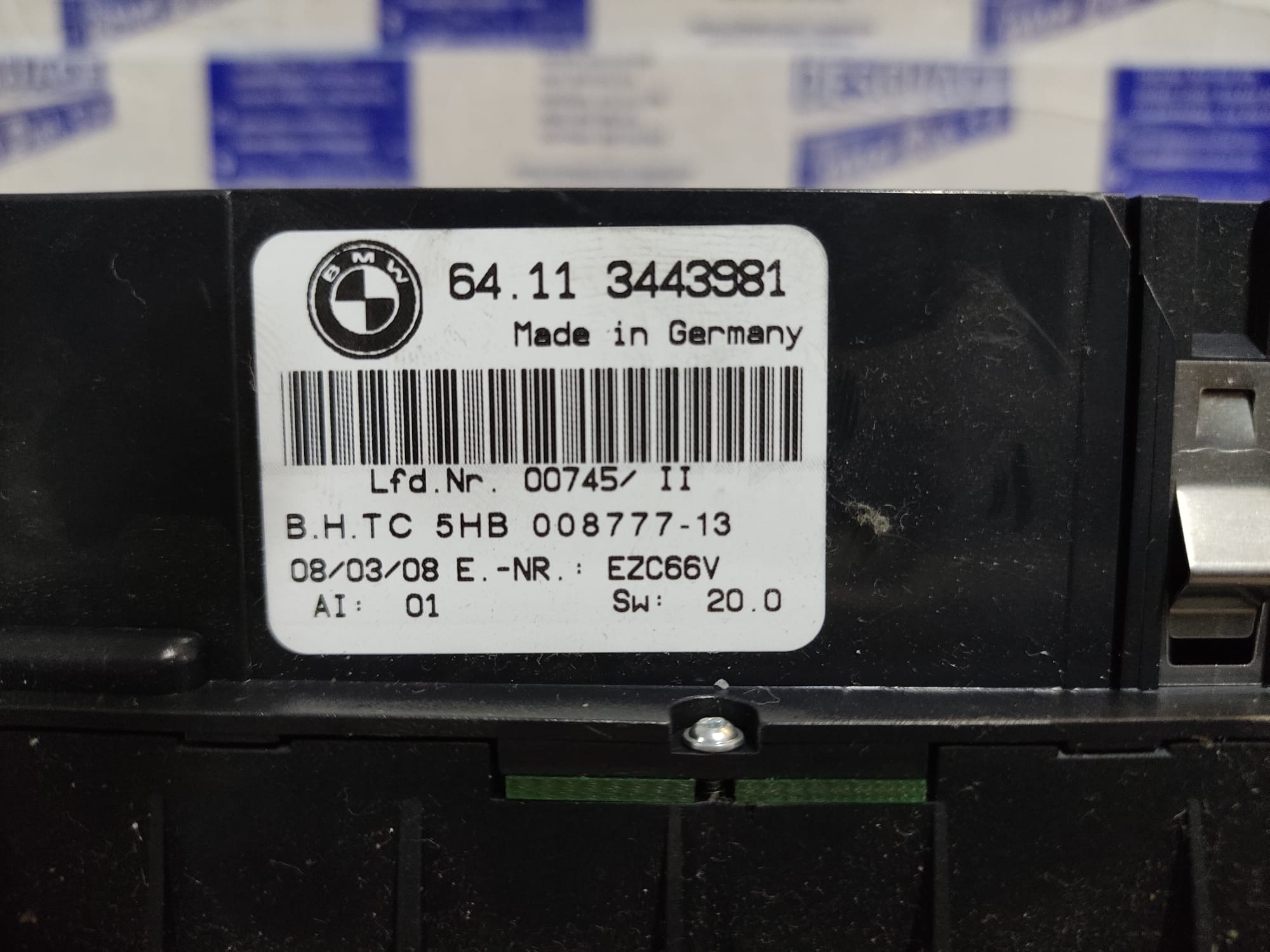 BMW X3 E83 (2003-2010) Climate  Control Unit ESTANTERÍA85 24890025