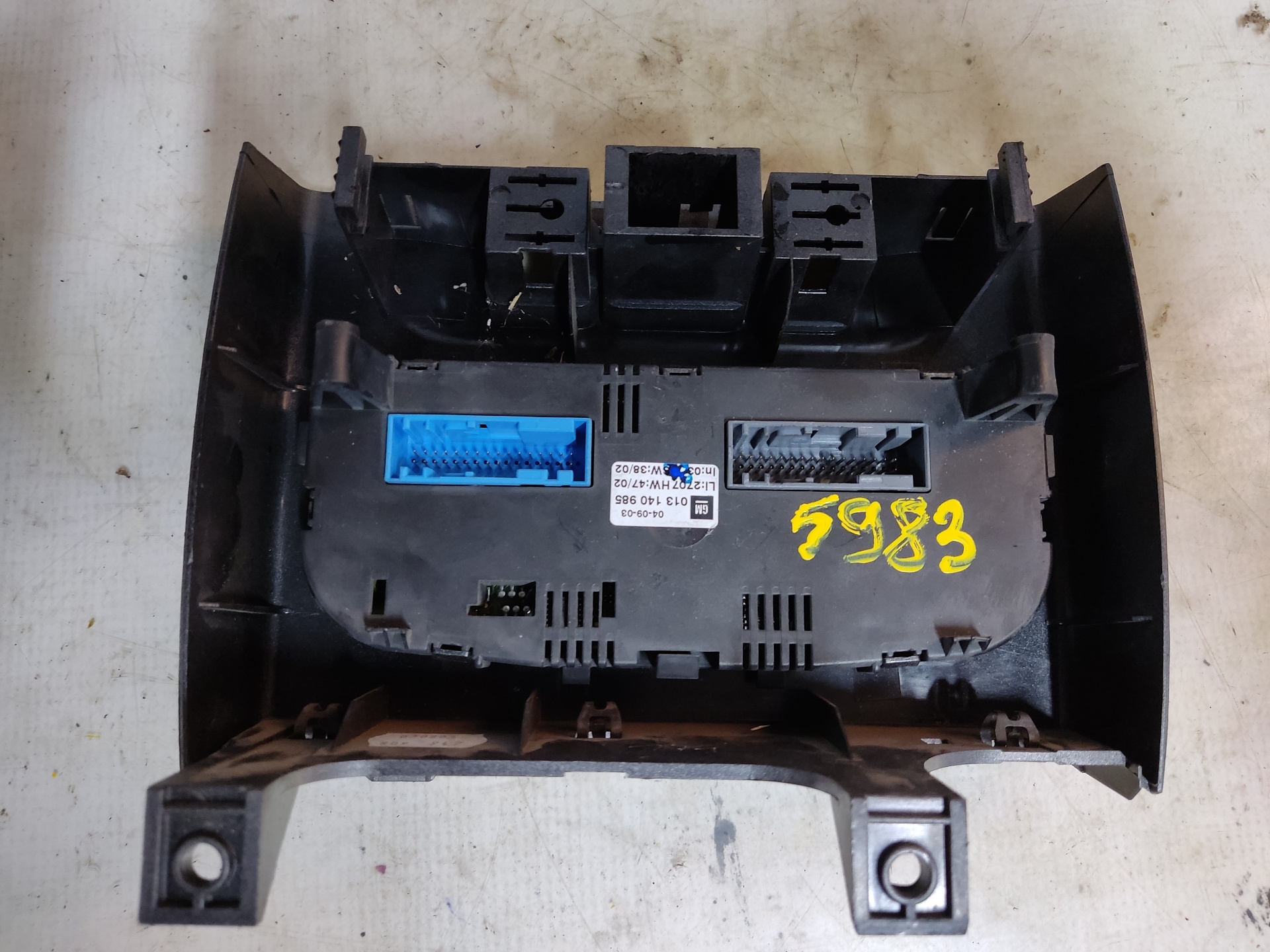 OPEL Zafira A (1999-2003) Climate  Control Unit ESTANTERÍA93 24895690