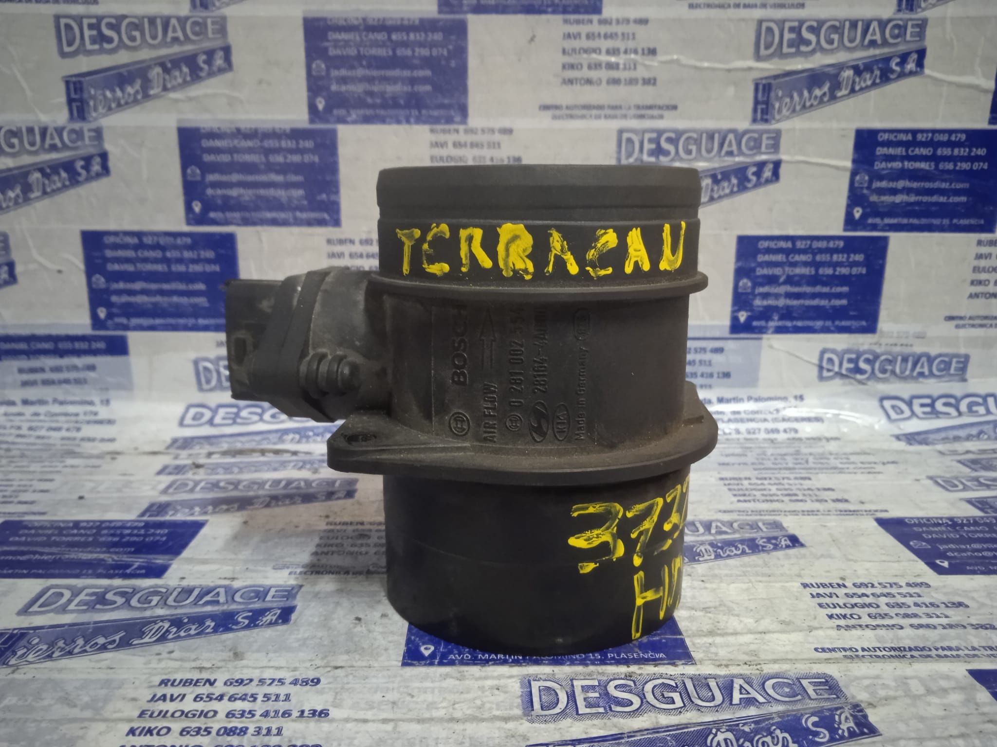 HYUNDAI Terracan 2 generation (2004-2009) Mass Air Flow Sensor MAF ESTANTERÍA69 24885866