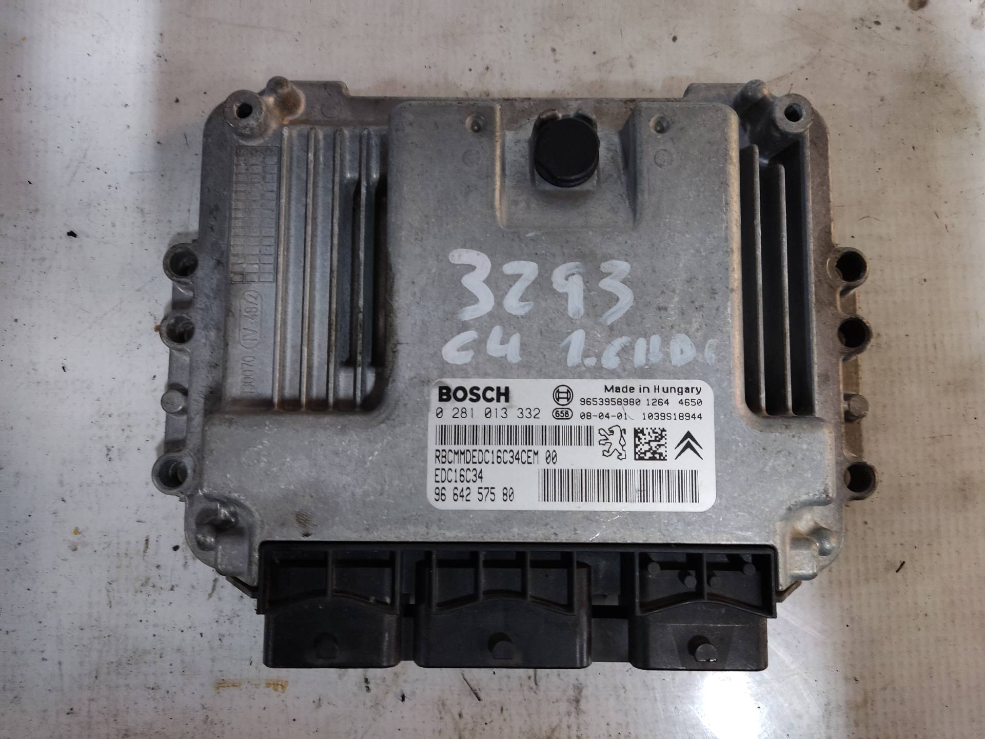 CITROËN C4 1 generation (2004-2011) Engine Control Unit ECU 0281013332 24893771