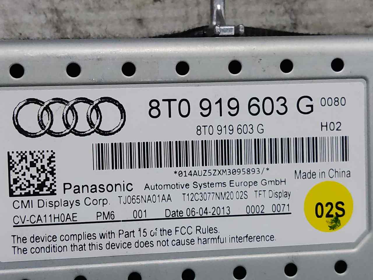 AUDI A4 B8/8K (2011-2016) Other Interior Parts 8T0919603G 24901122