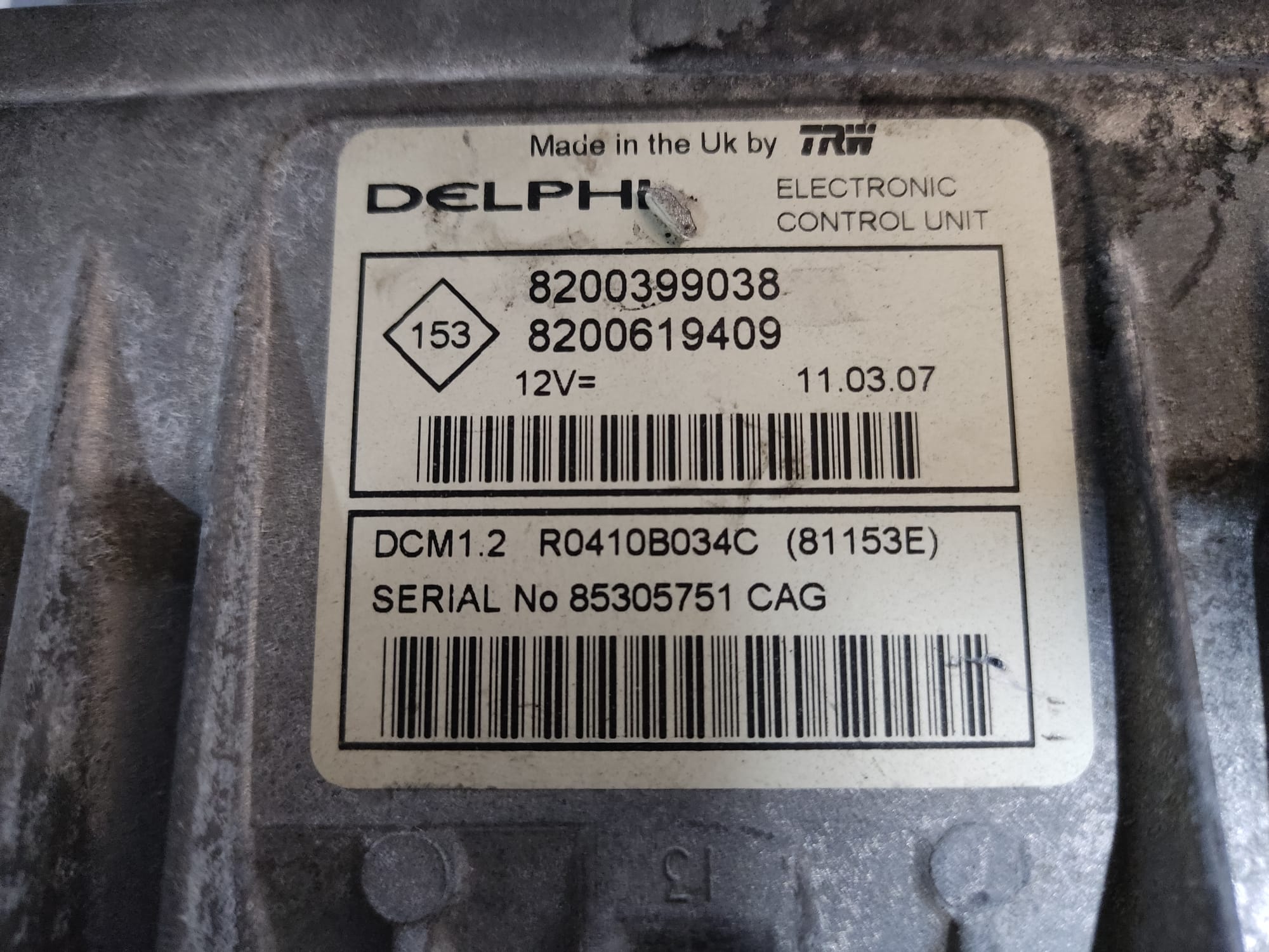 RENAULT Megane 2 generation (2002-2012) Unitate de control motor 8200399038 24891788