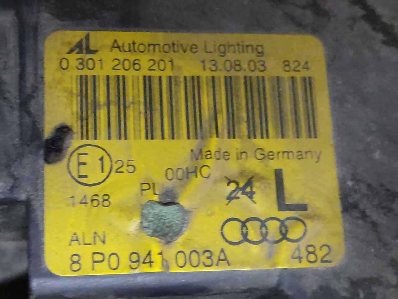 AUDI A3 8P (2003-2013) Front venstre frontlykt 8P0941003A 25652826