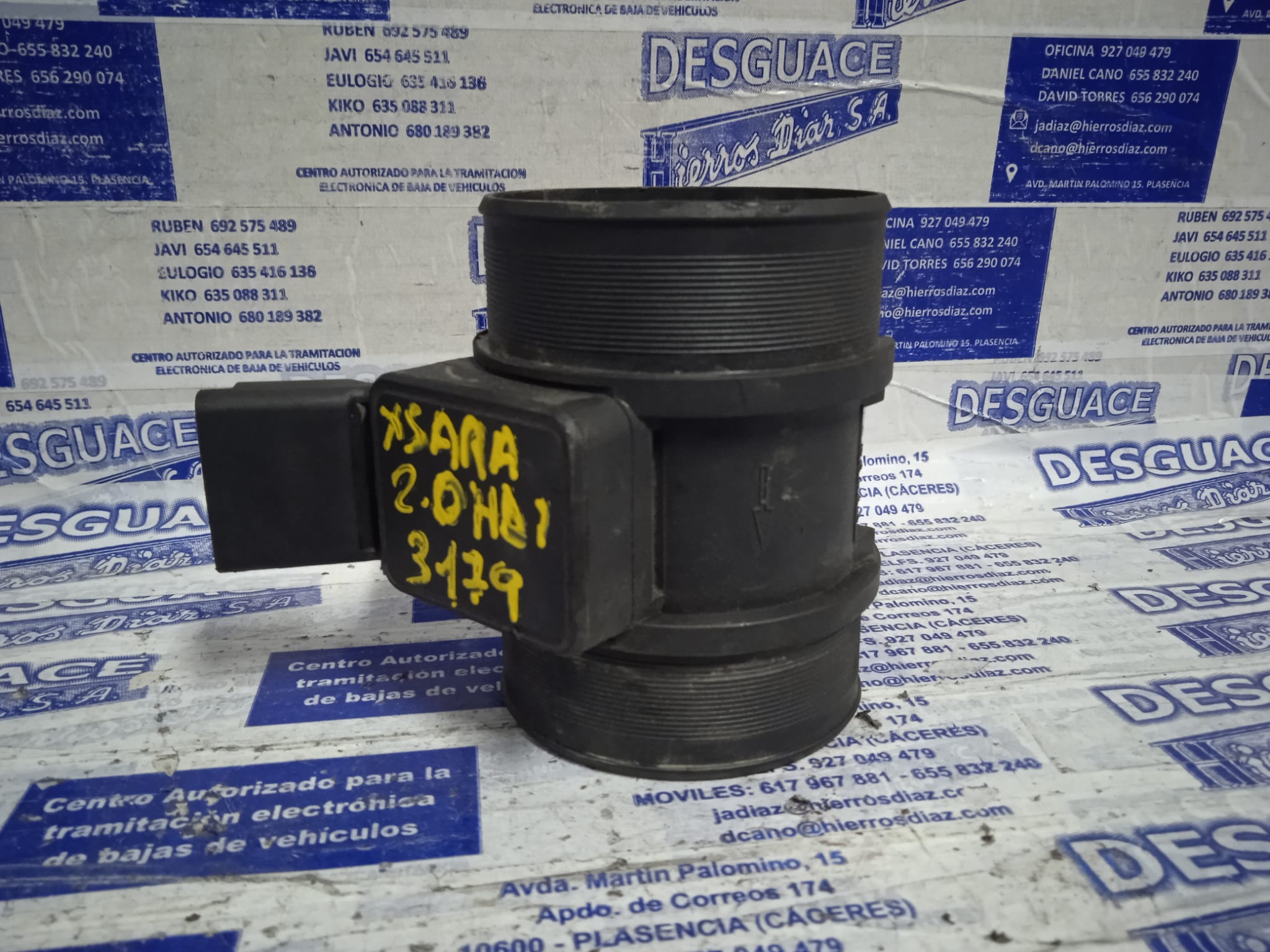 CITROËN Cee'd 1 generation (2007-2012) Mass Air Flow Sensor MAF ESTANTERÍA42 24889105