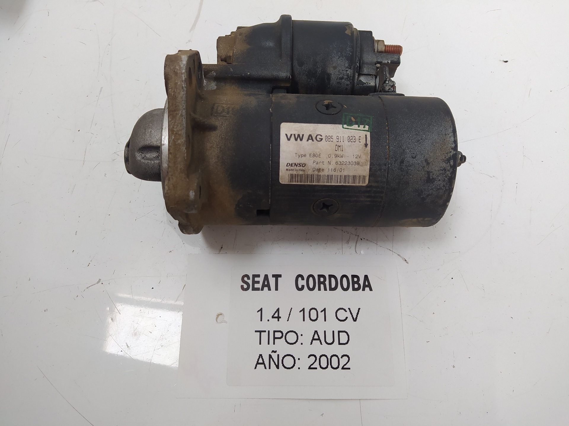 SEAT Cordoba 2 generation (1999-2009) Starter Motor 085911023E, DENSO 19003971