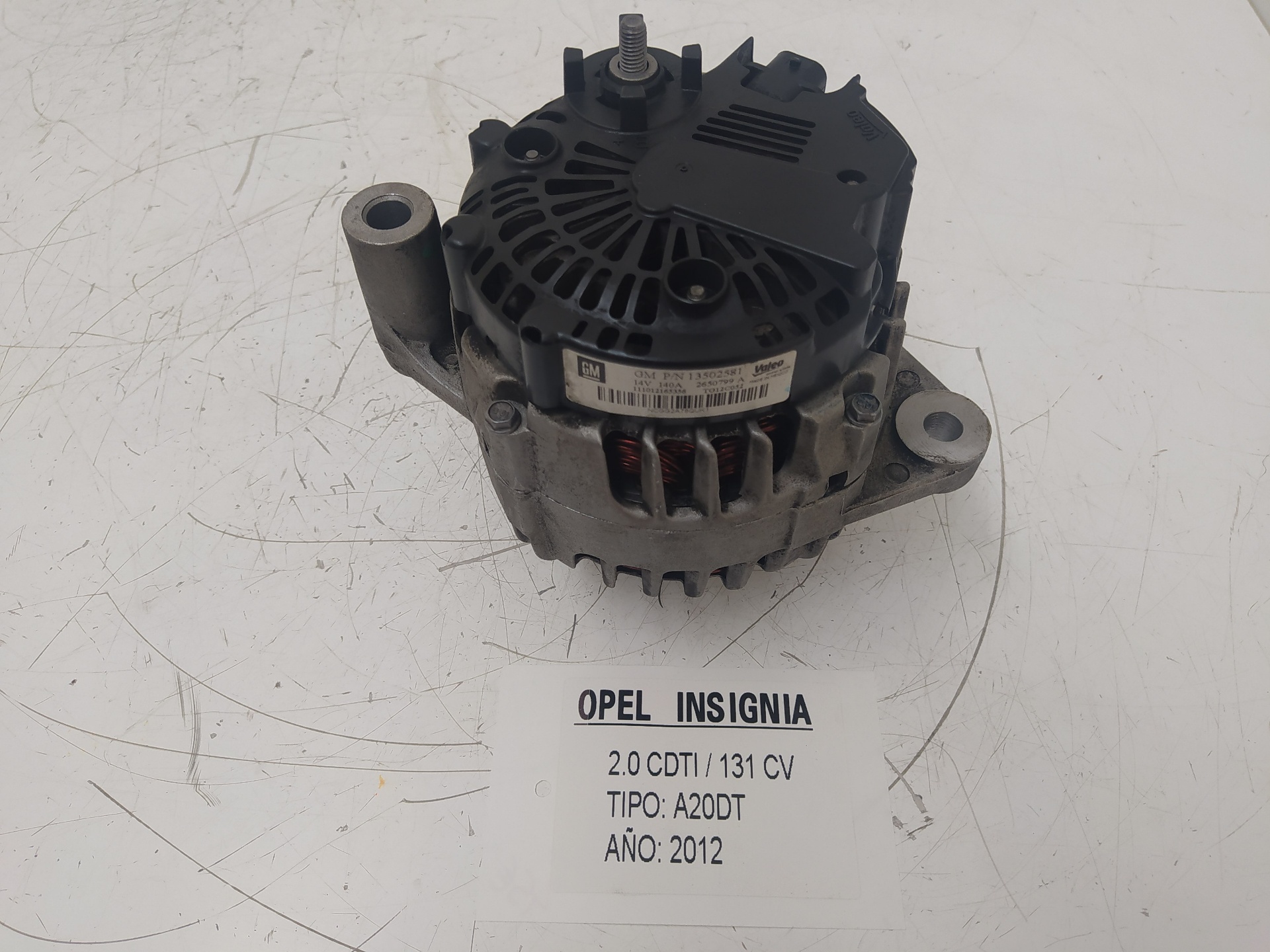 OPEL Insignia A (2008-2016) Ģenerators 13502581,2650799A,VALEO 22880310