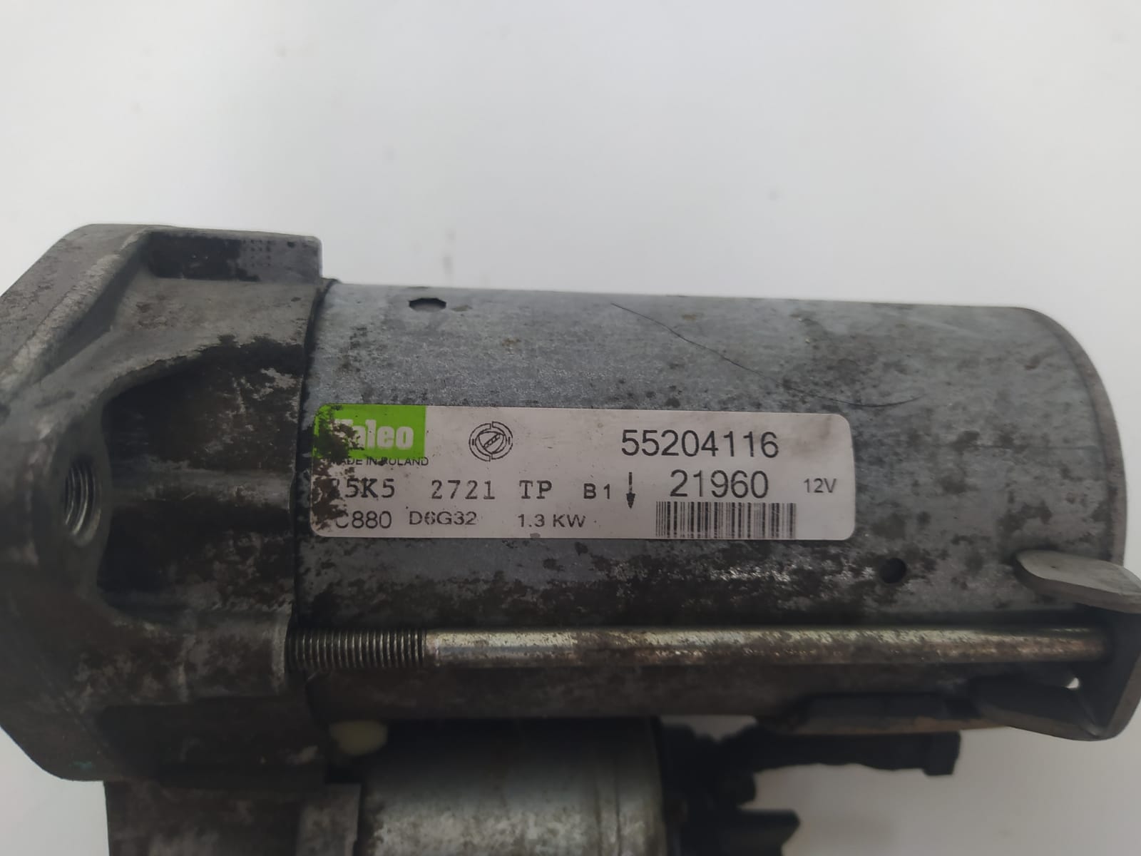 FIAT Grande Punto 1 generation (2006-2008) Starter Motor 55204116, 25K52721TP, VALEO 18987559