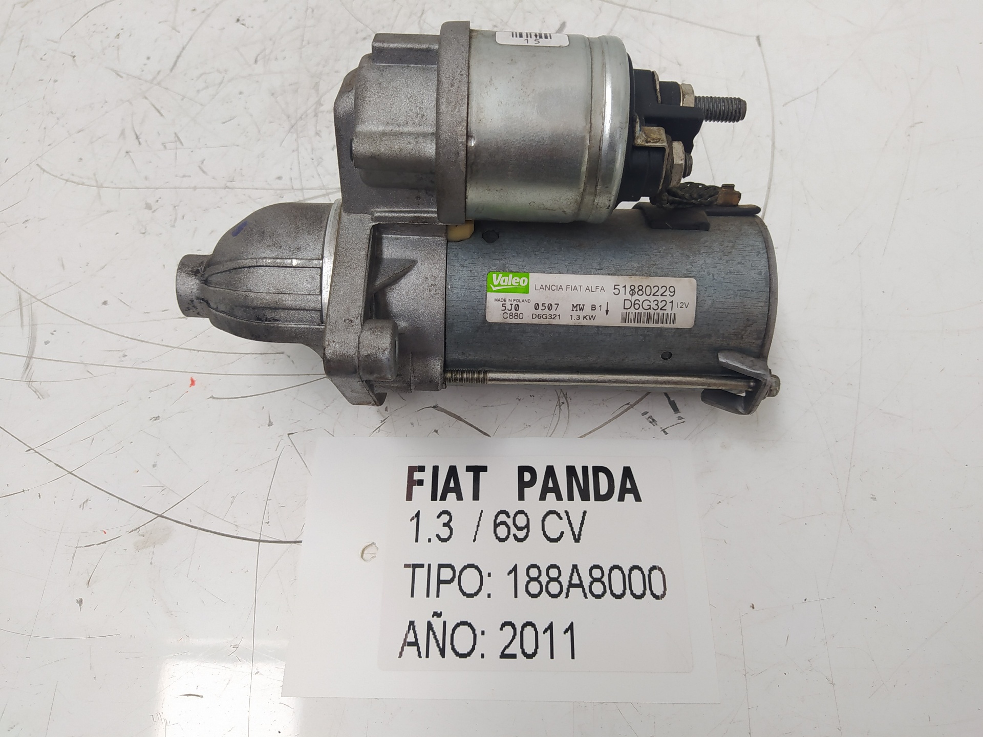 FIAT Panda 2 generation (2003-2011) Стартер 51880229, VALEO 18832647