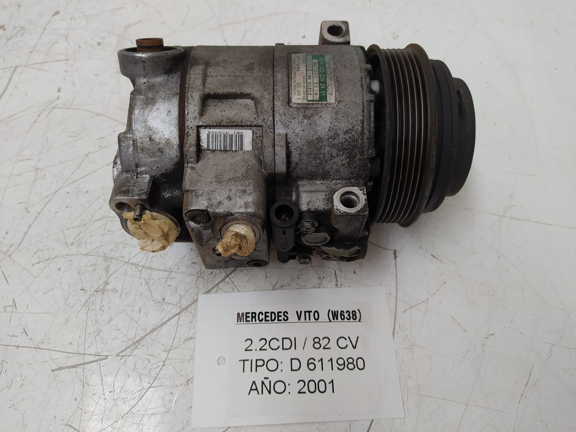 RENAULT Vito W638 (1996-2003) Αντλία κλιματισμού A0002342411,447200962,DENSO 18823999