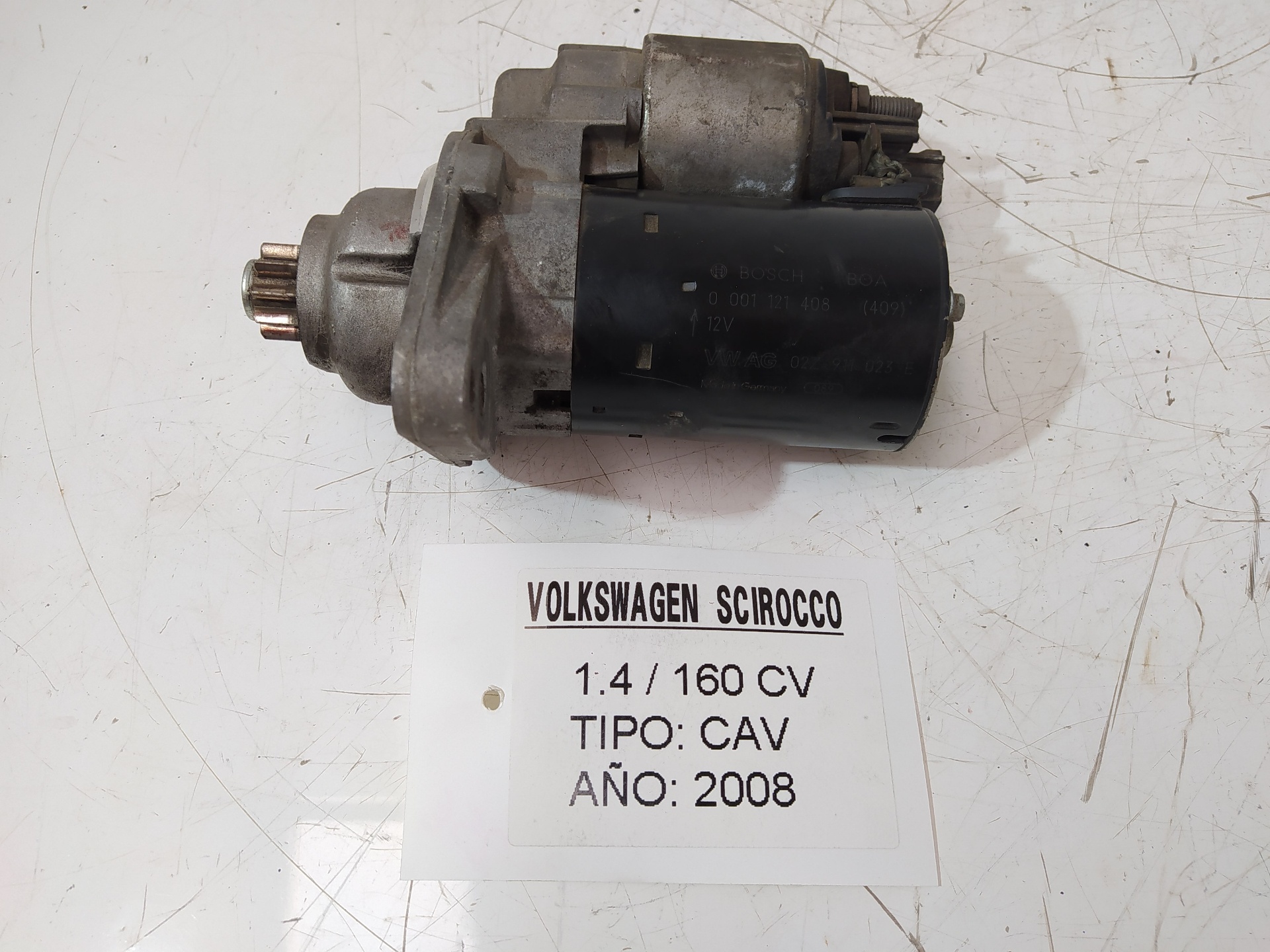 VOLKSWAGEN Scirocco 3 generation (2008-2020) Starter Motor 0001121408, 02Z911023E 18893740