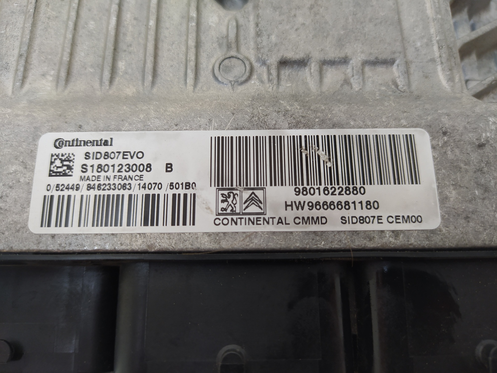 PEUGEOT 308 T9 (2013-2021) Блок керування двигуном ECU 9801622880,CONTINENTAL 21576165