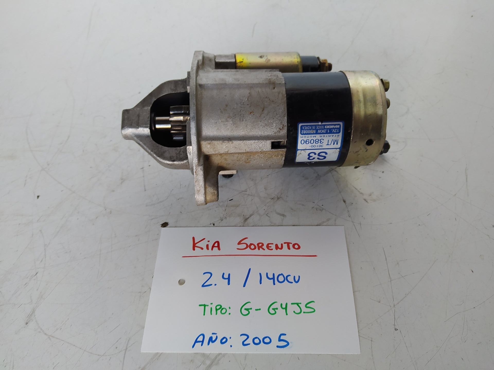 KIA Sorento 1 generation (2002-2011) Starter Motor 3610038090 18963789