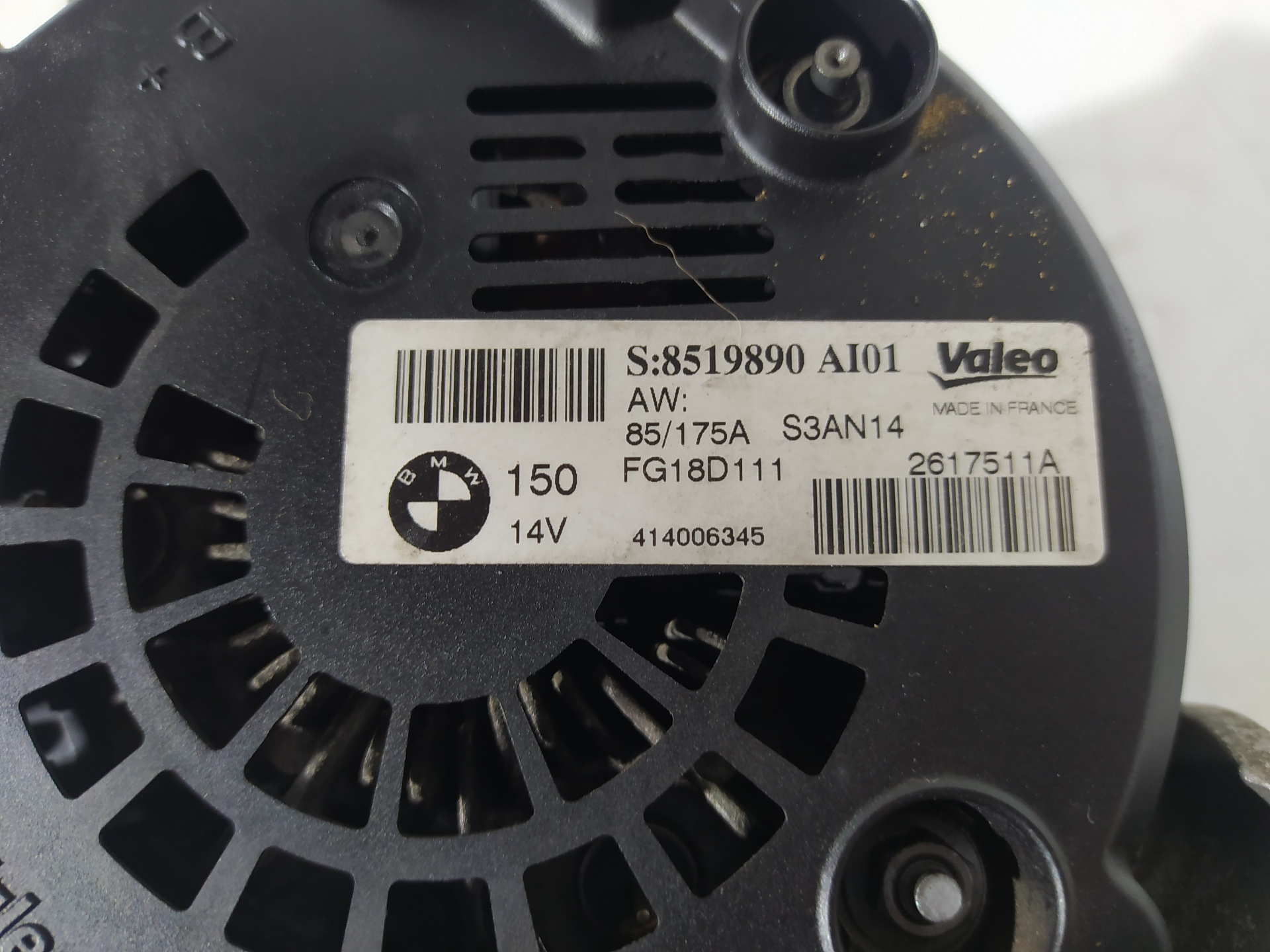 BMW 1 Series F20/F21 (2011-2020) Alternator 8519890AI01, FG18D111, VALEO 22878621