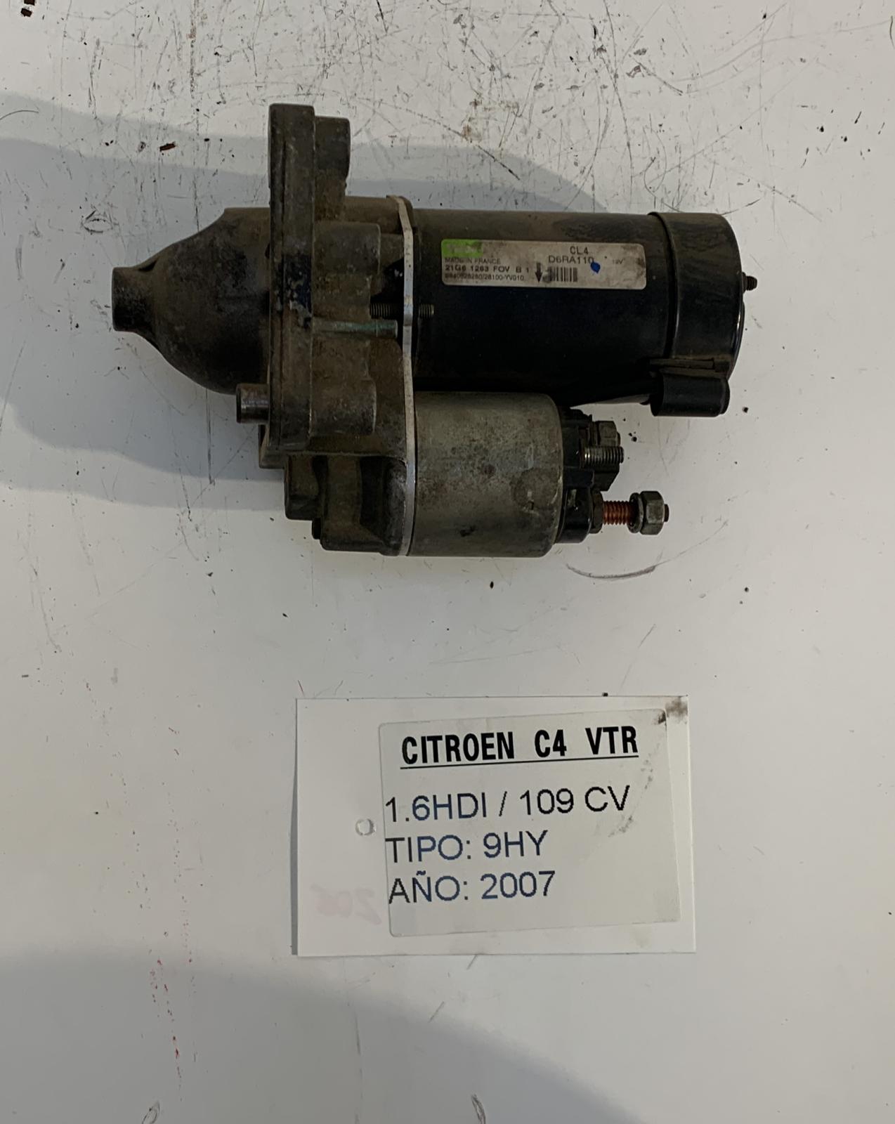 CITROËN C4 1 generation (2004-2011) Starteris 9640825280,28100YV010,VALEO 18863453