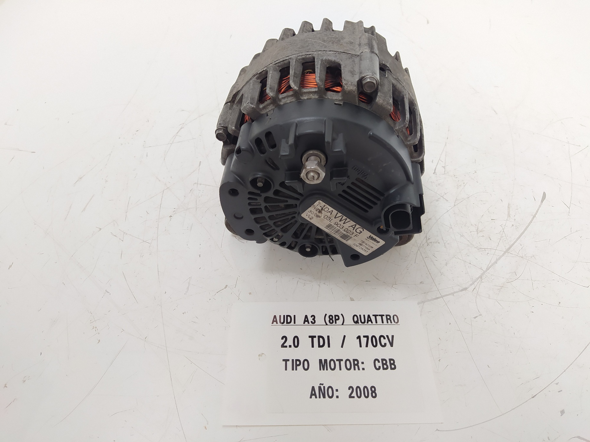 AUDI A2 8Z (1999-2005) Generatorius 03L903023F,VALEO 21576148