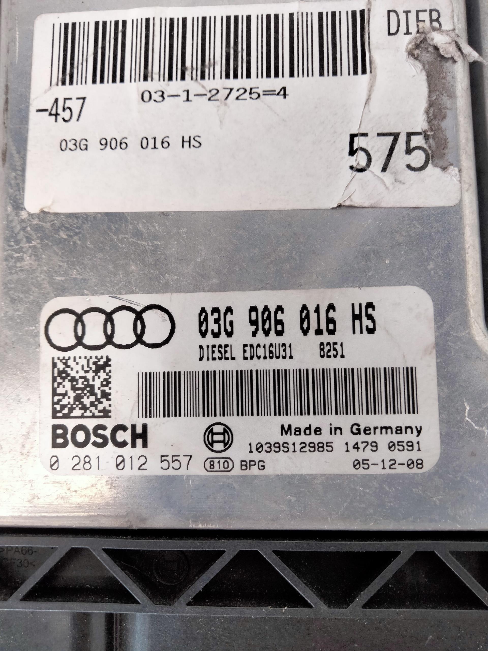 DODGE A6 C6/4F (2004-2011) Μονάδα ελέγχου κινητήρα ECU 03G906016HS,0281012557 18923118