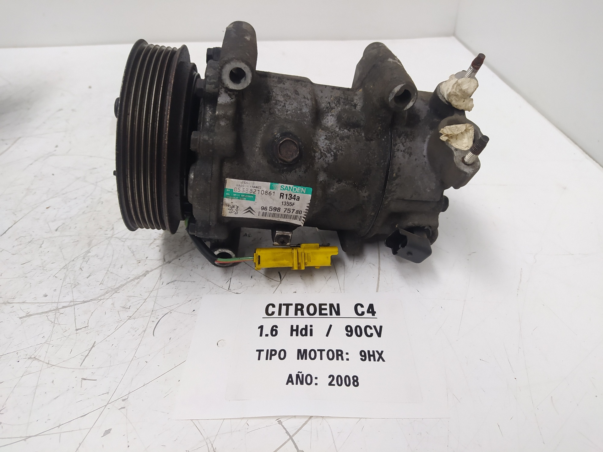 CITROËN C4 1 generation (2004-2011) Air Condition Pump 9659875780, SD6C121355F, SANDEN 18827695