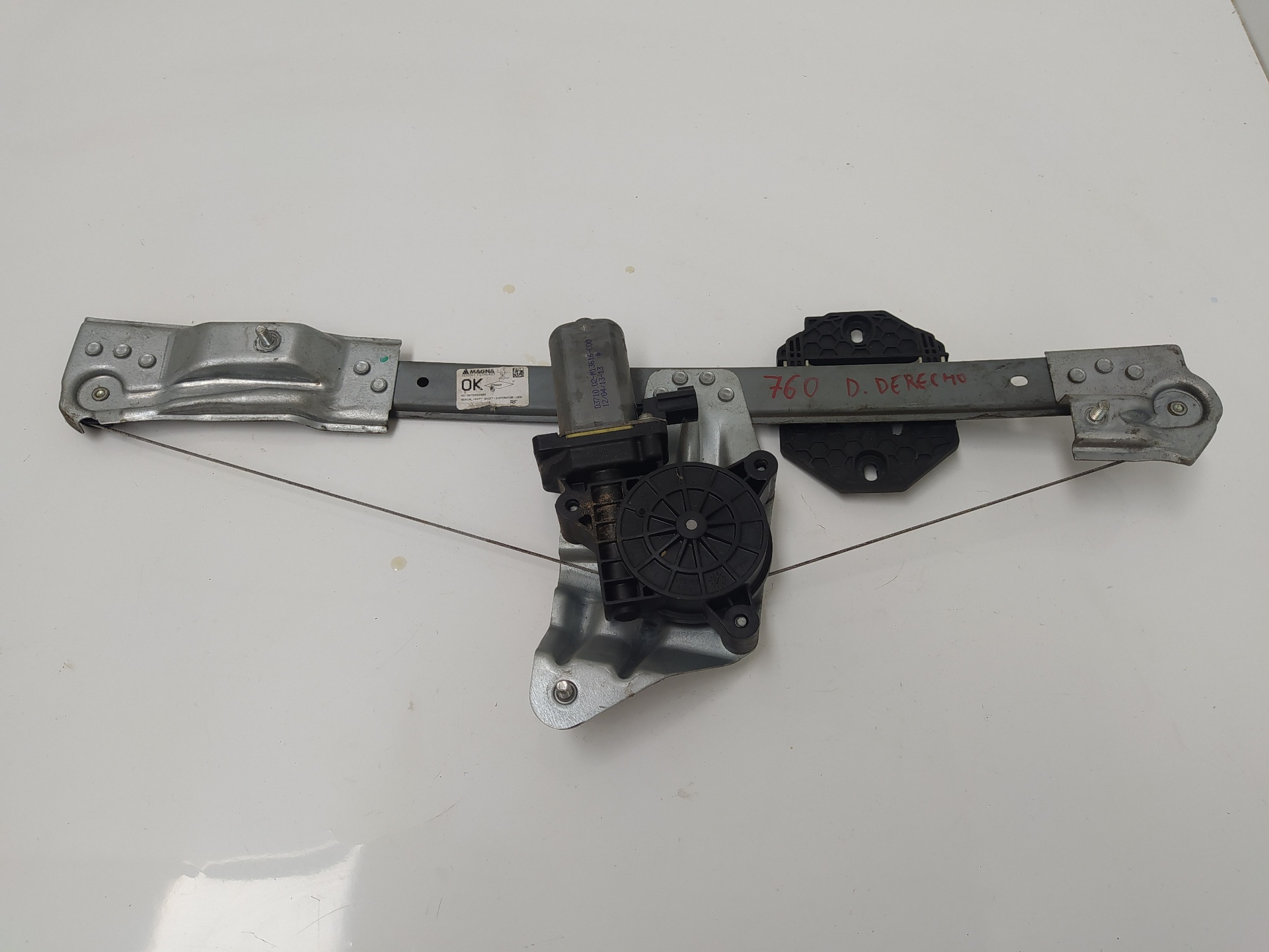 DACIA Logan 1 generation (2004-2012) Front Right Door Window Regulator 807209299R 22878489