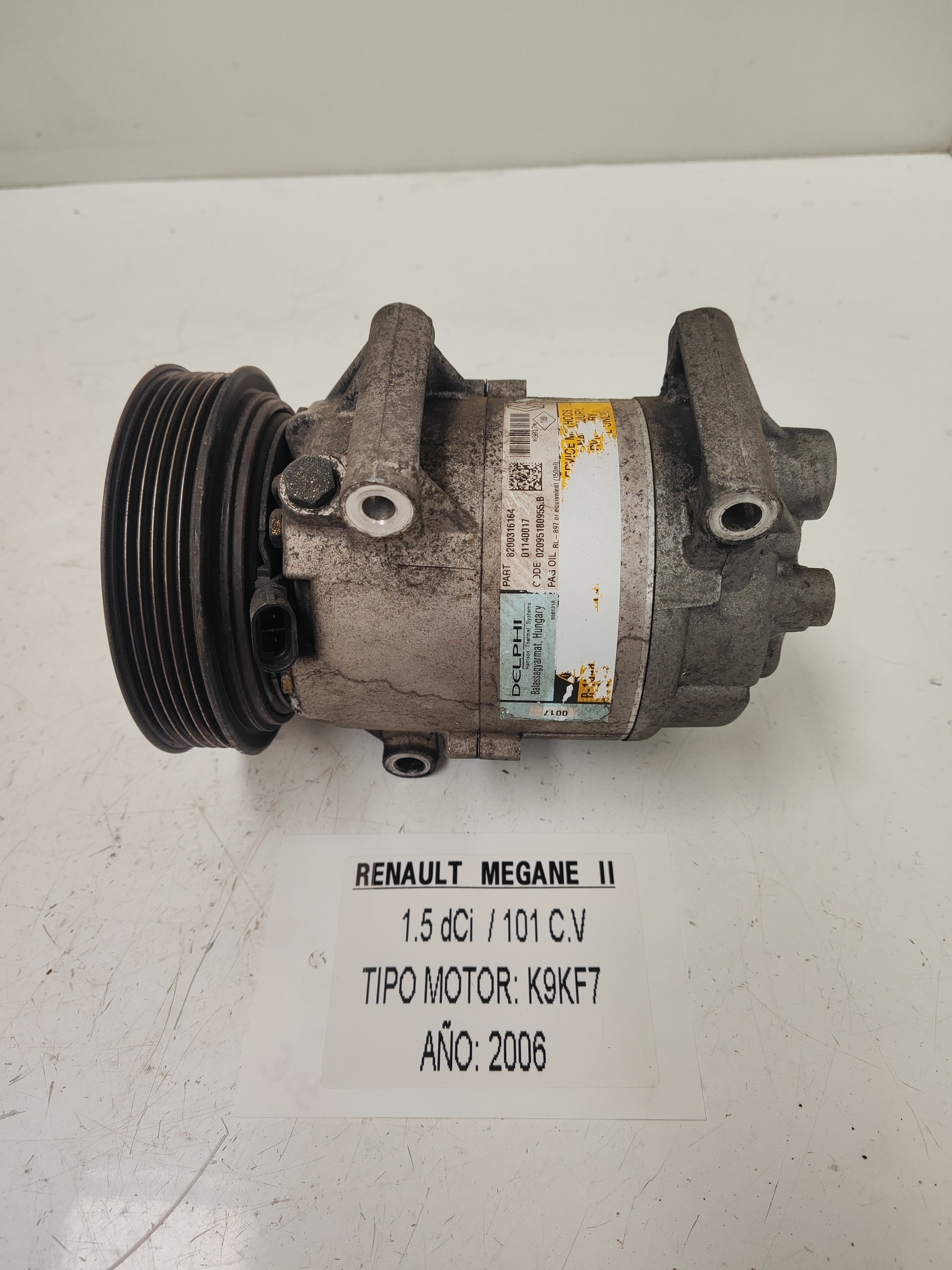 RENAULT Megane 2 generation (2002-2012) Gaisa kondicionēšanas sūknis 8200316164 25101200