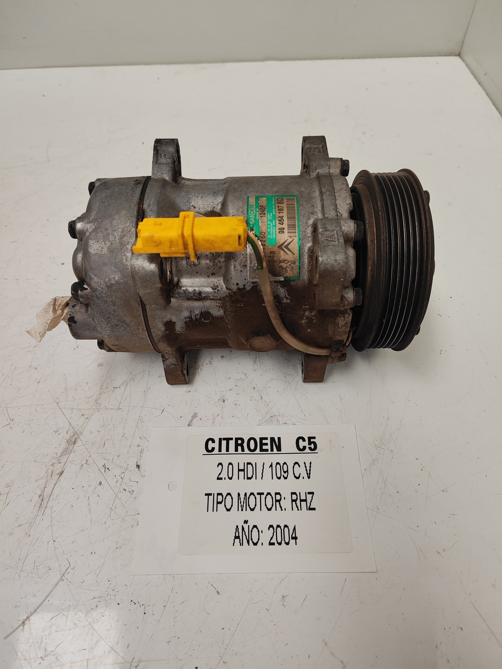 CITROËN C5 1 generation (2001-2008) Air Condition Pump 9646416780 25101216