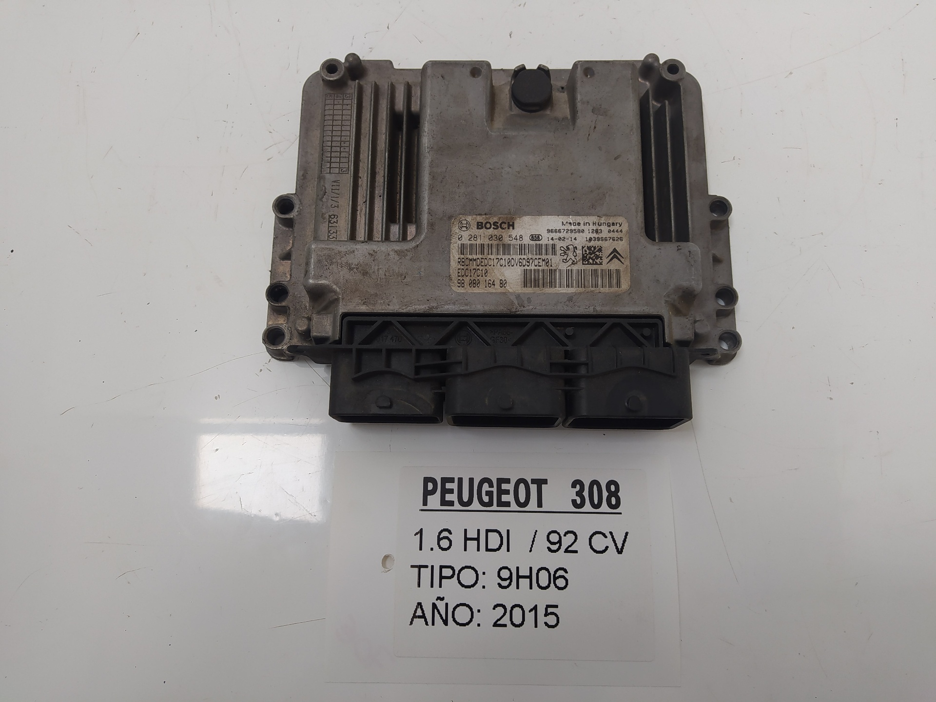 PEUGEOT 308 T9 (2013-2021) Блок керування двигуном ECU 281030548 19002016