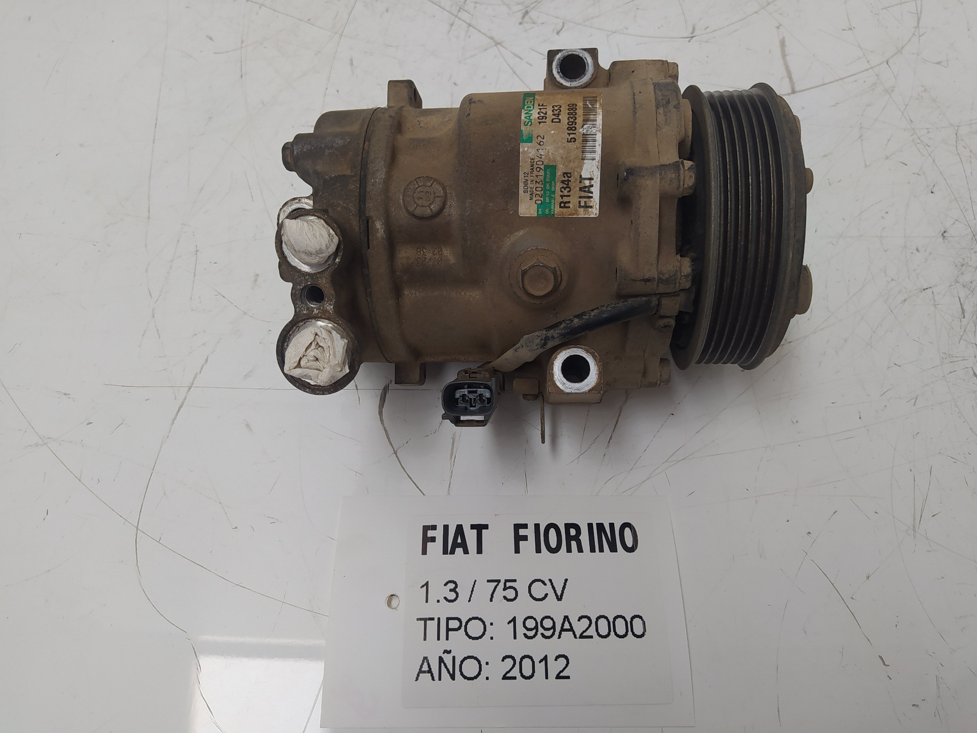 FIAT Fiorino 3 generation (2008-2023) Air Condition Pump 51893889,R134A,SANDEN 22886688