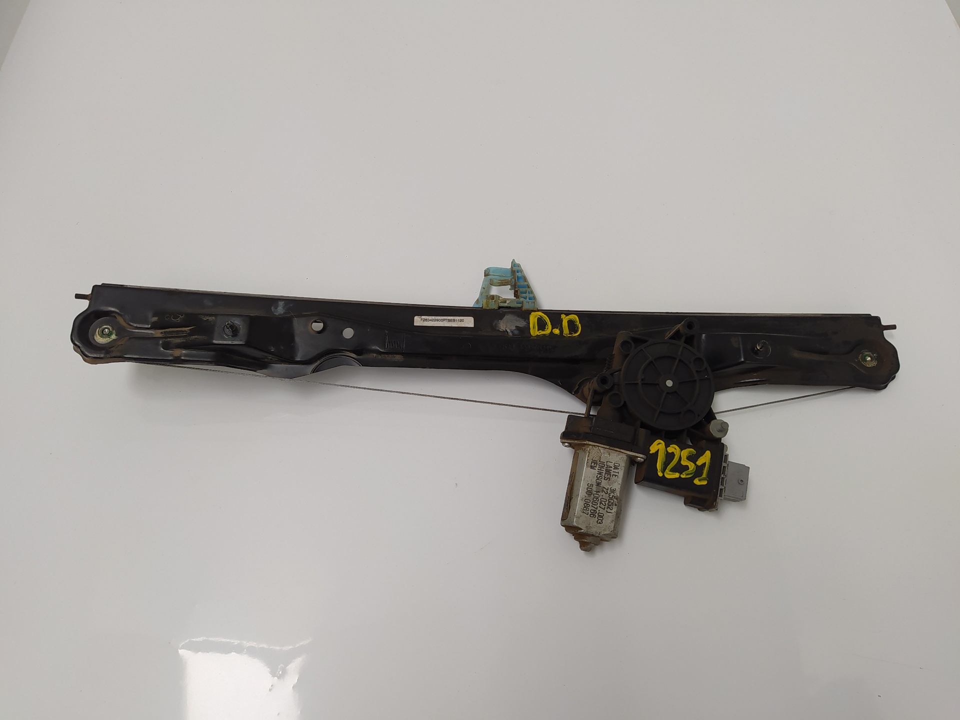 FIAT Front Right Door Window Regulator 72027003,1060766 22886701