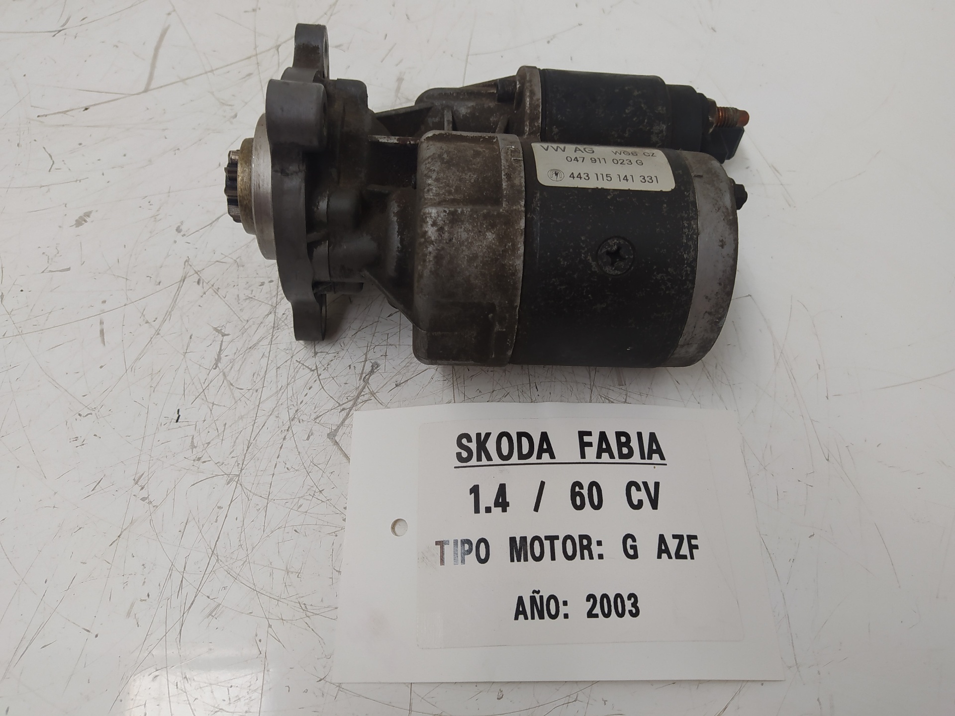 SKODA Fabia 6Y (1999-2007) Starter auto 047911023G, 443115141331 22878330