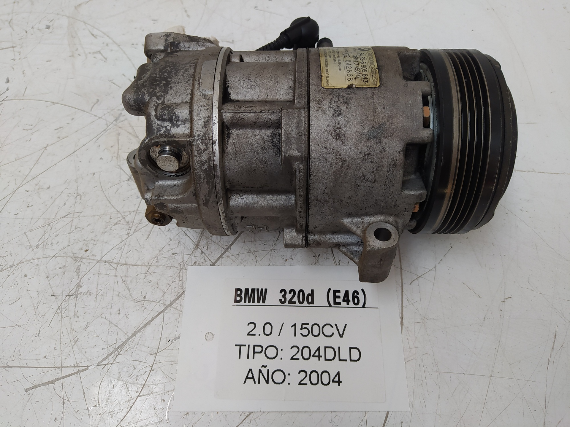 TOYOTA 3 Series E46 (1997-2006) Air Condition Pump 64526905643, 3R41045010, CALSONIC 18824063