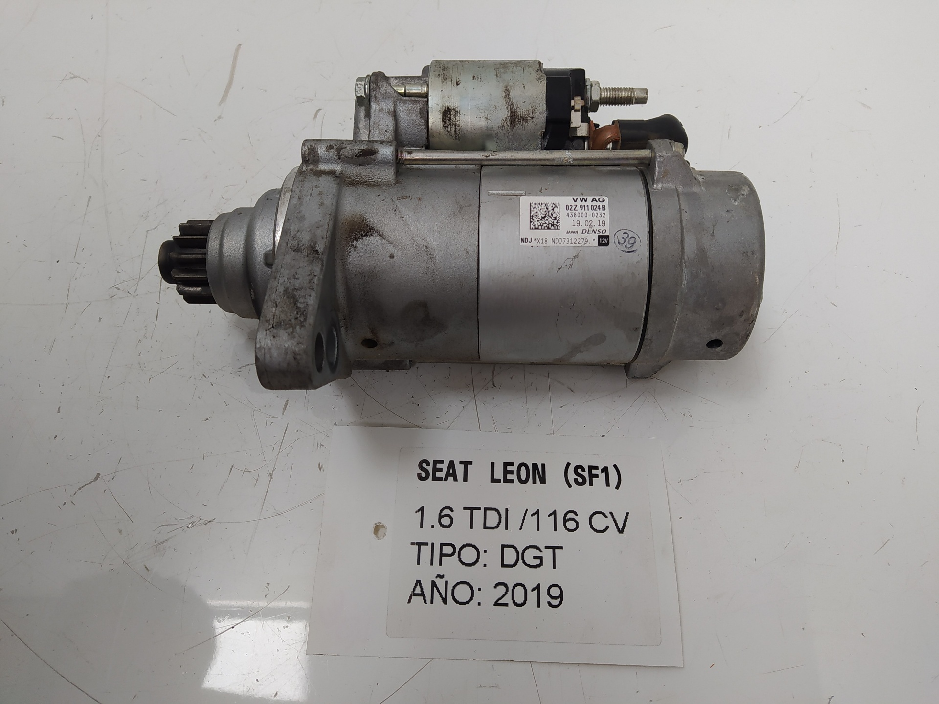 SEAT Leon 3 generation (2012-2020) Starter Motor 02Z911024B, DENSO, 12V 18933709