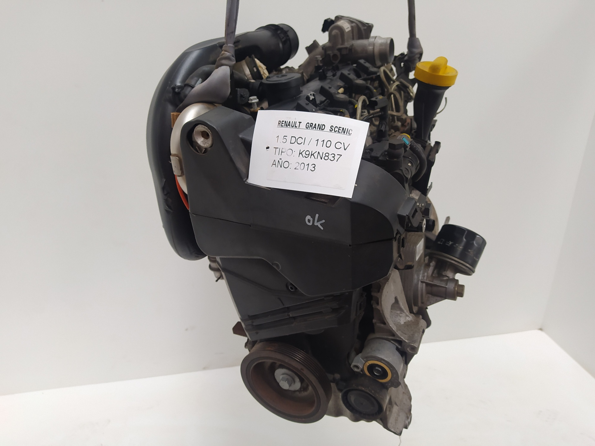 RENAULT Scenic 3 generation (2009-2015) Engine K9KN837 18840775