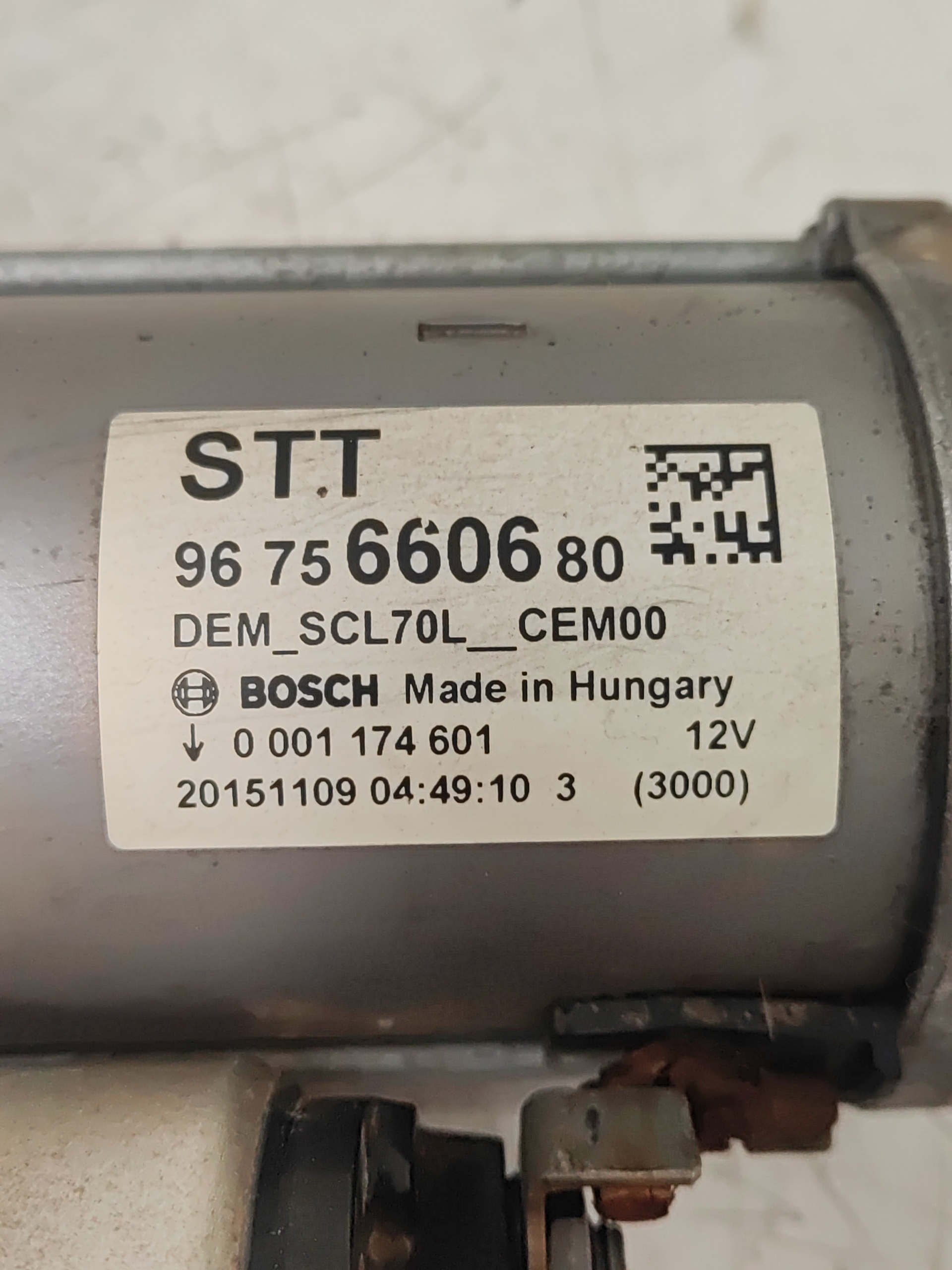 PEUGEOT 508 1 generation (2010-2020) Starter Motor 9675660680 25101104