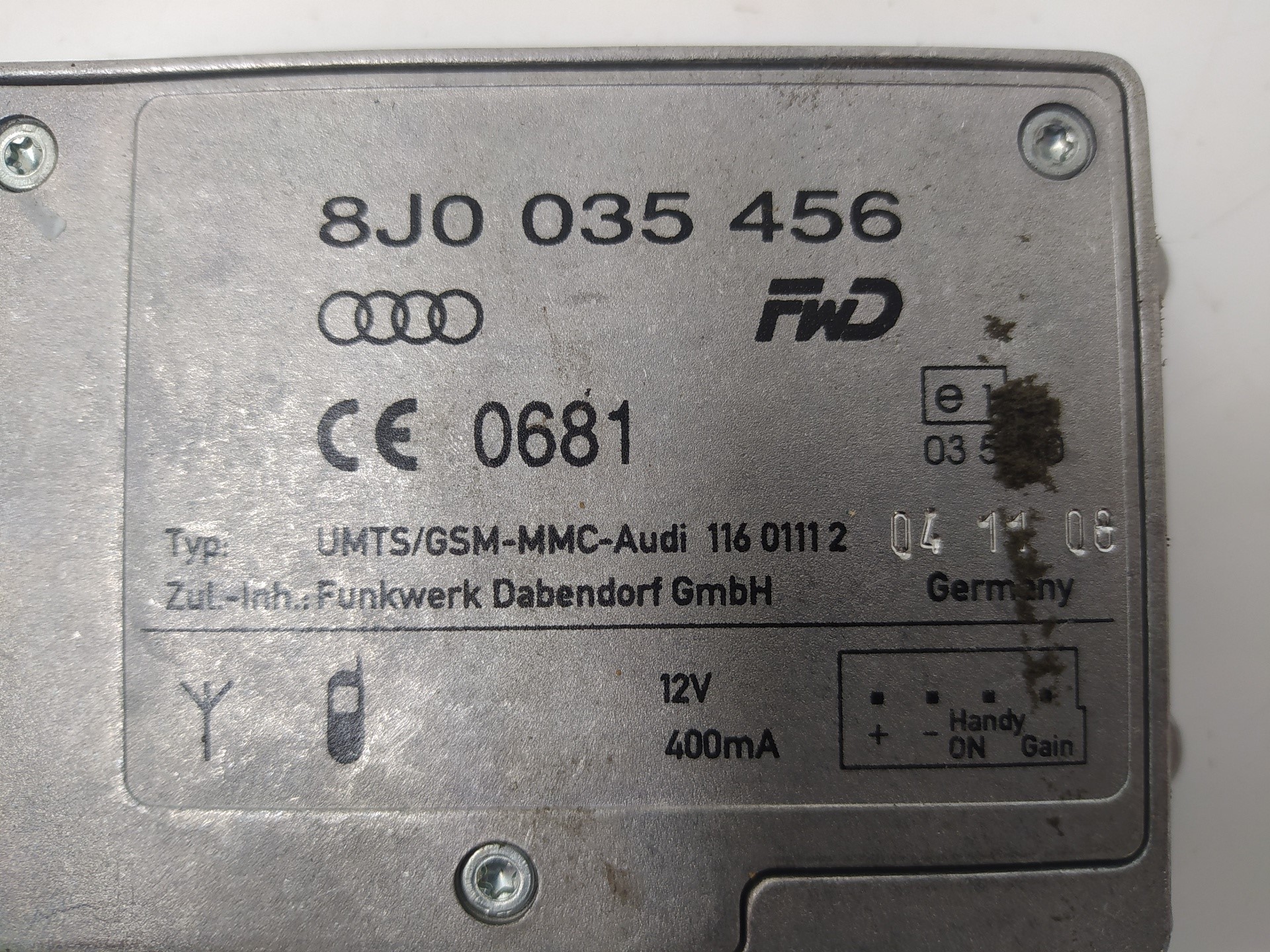 AUDI A6 C6/4F (2004-2011) Другие блоки управления 8J0035456 22887494