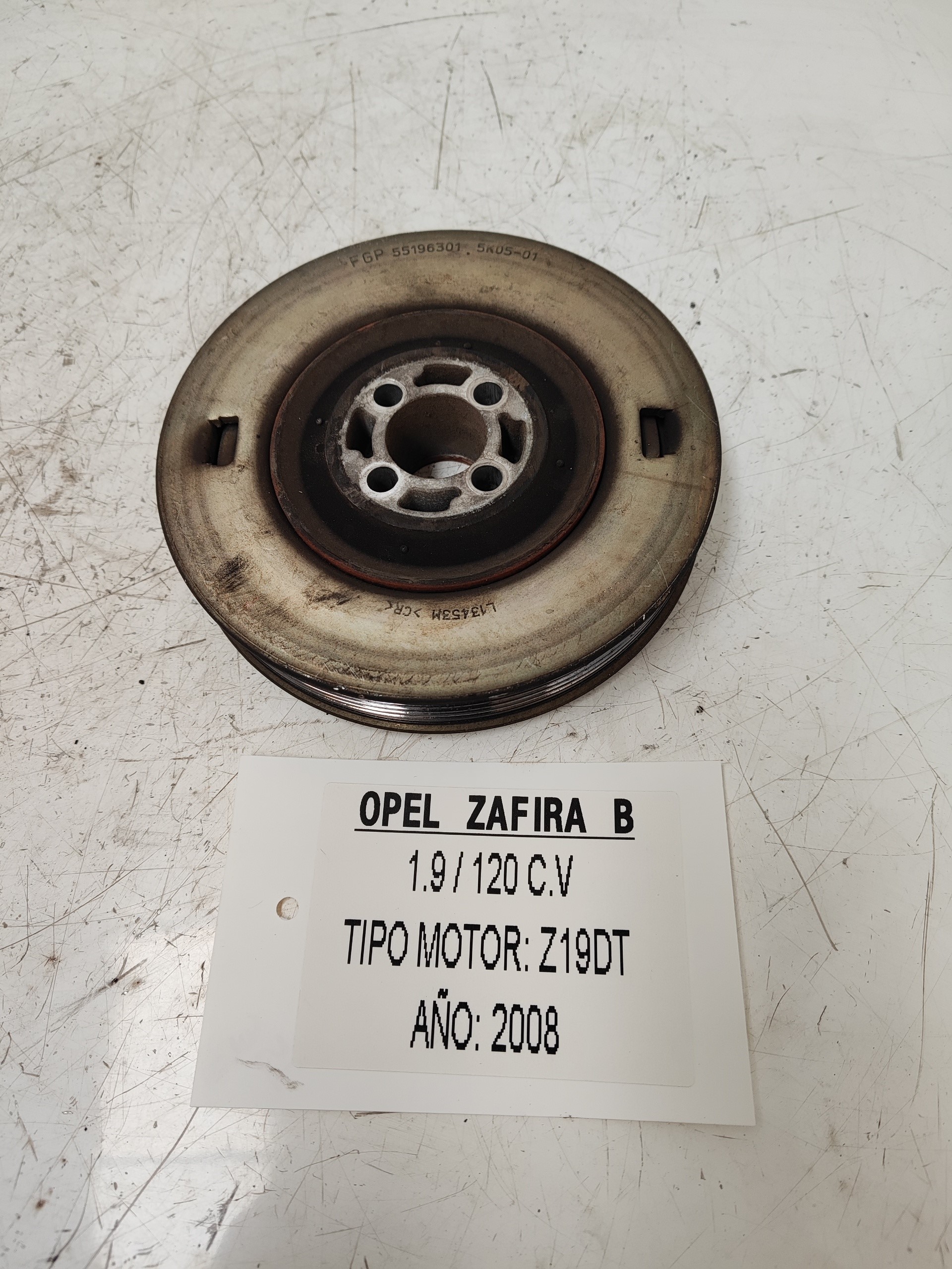 OPEL Zafira B (2005-2010) Шкив коленчатого вала 55196301 25356505