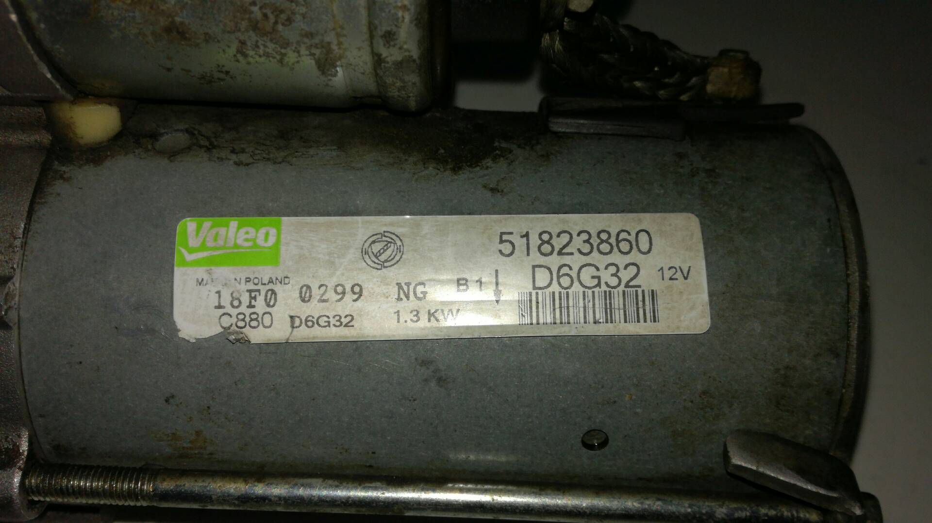 FIAT Ka 2 generation (2008-2020) Μίζα 51823860,VALEO,D6G32 18946210