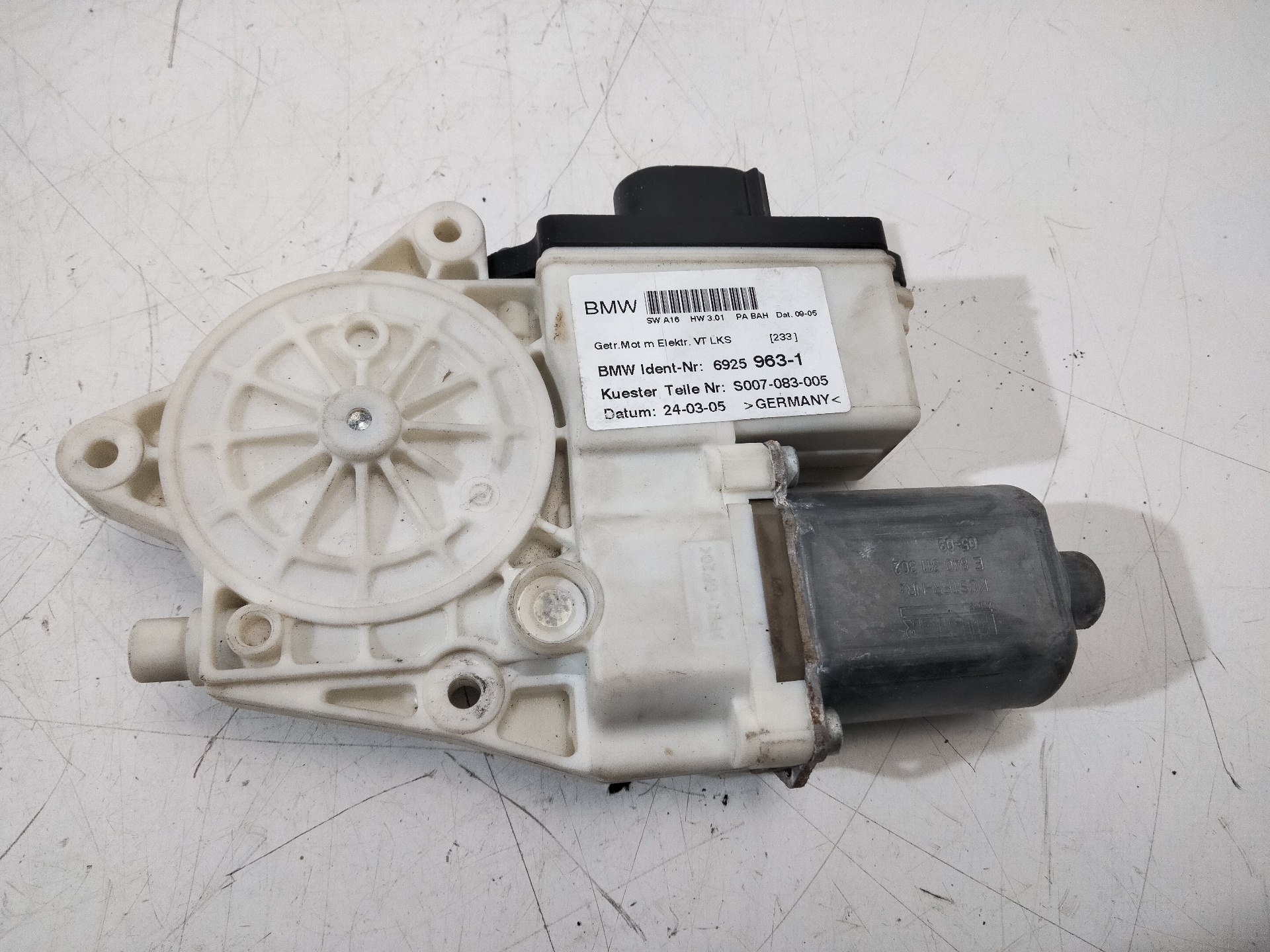 LANCIA X3 E83 (2003-2010) Vänster framdörr Fönsterregulatormotor 69259631 18969743