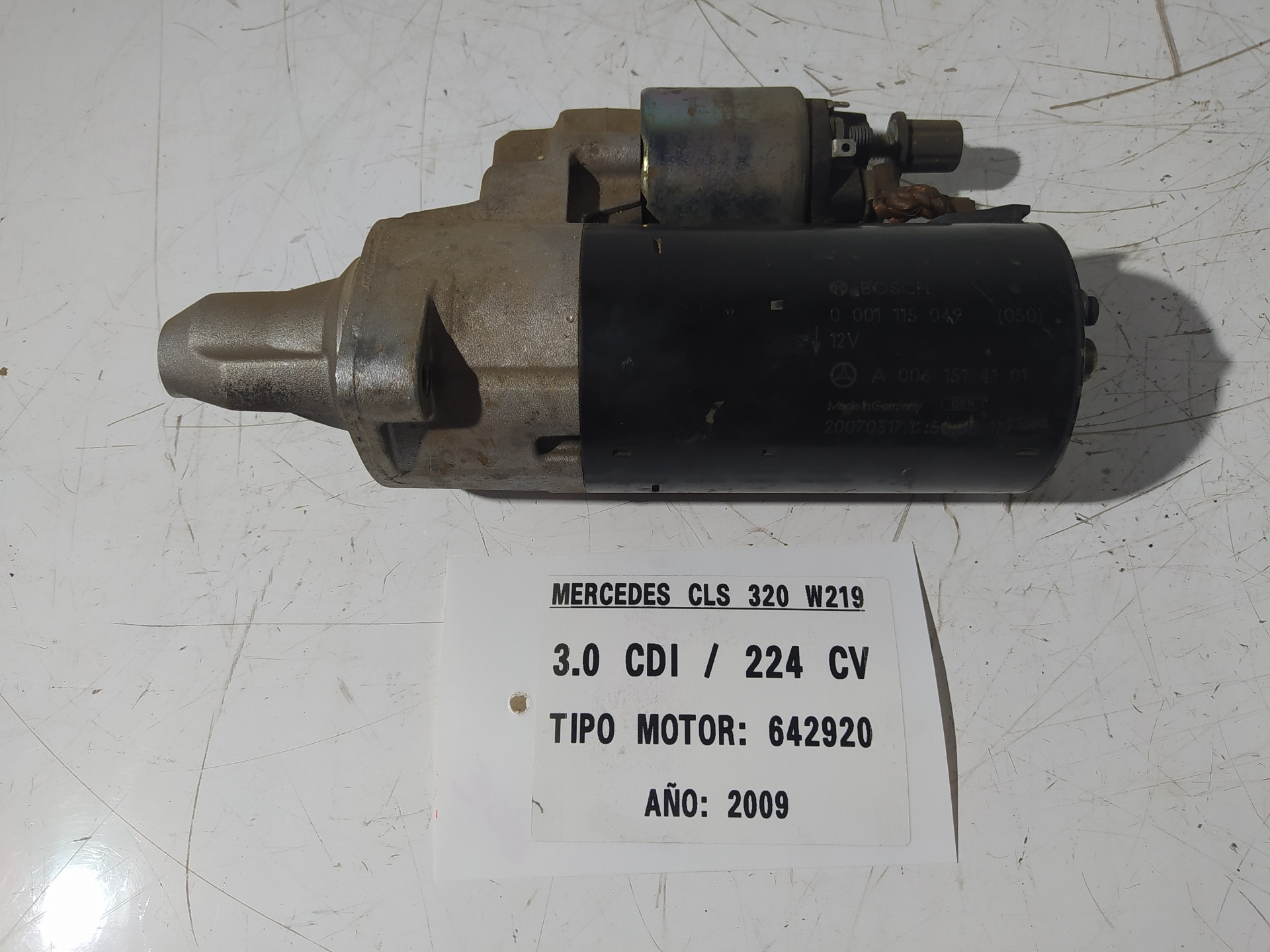 MERCEDES-BENZ CLS-Class C219 (2004-2010) Starter Motor 0001115049, A0061514101 22878297