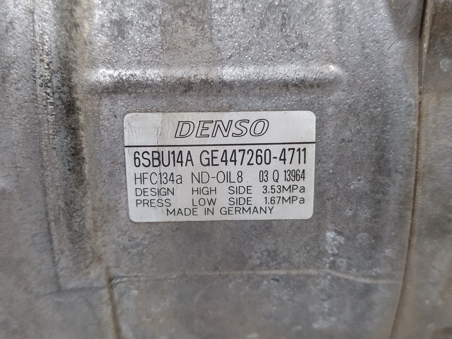 BMW 1 Series F20/F21 (2011-2020) Αντλία κλιματισμού 6SBU14A,GE4472604711,DENSO 18920520